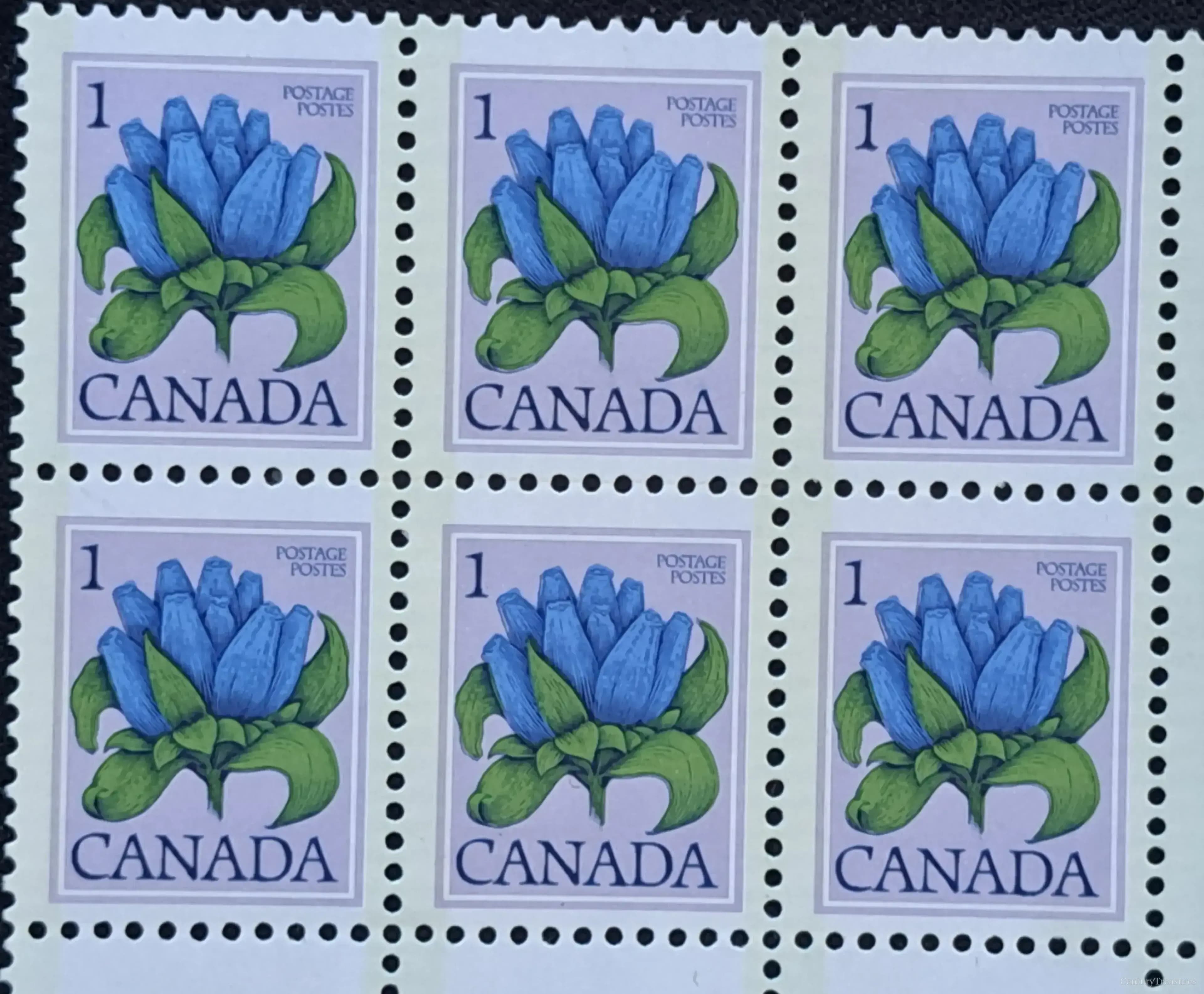 Canada 1¢ Bottle Gentian Definitive