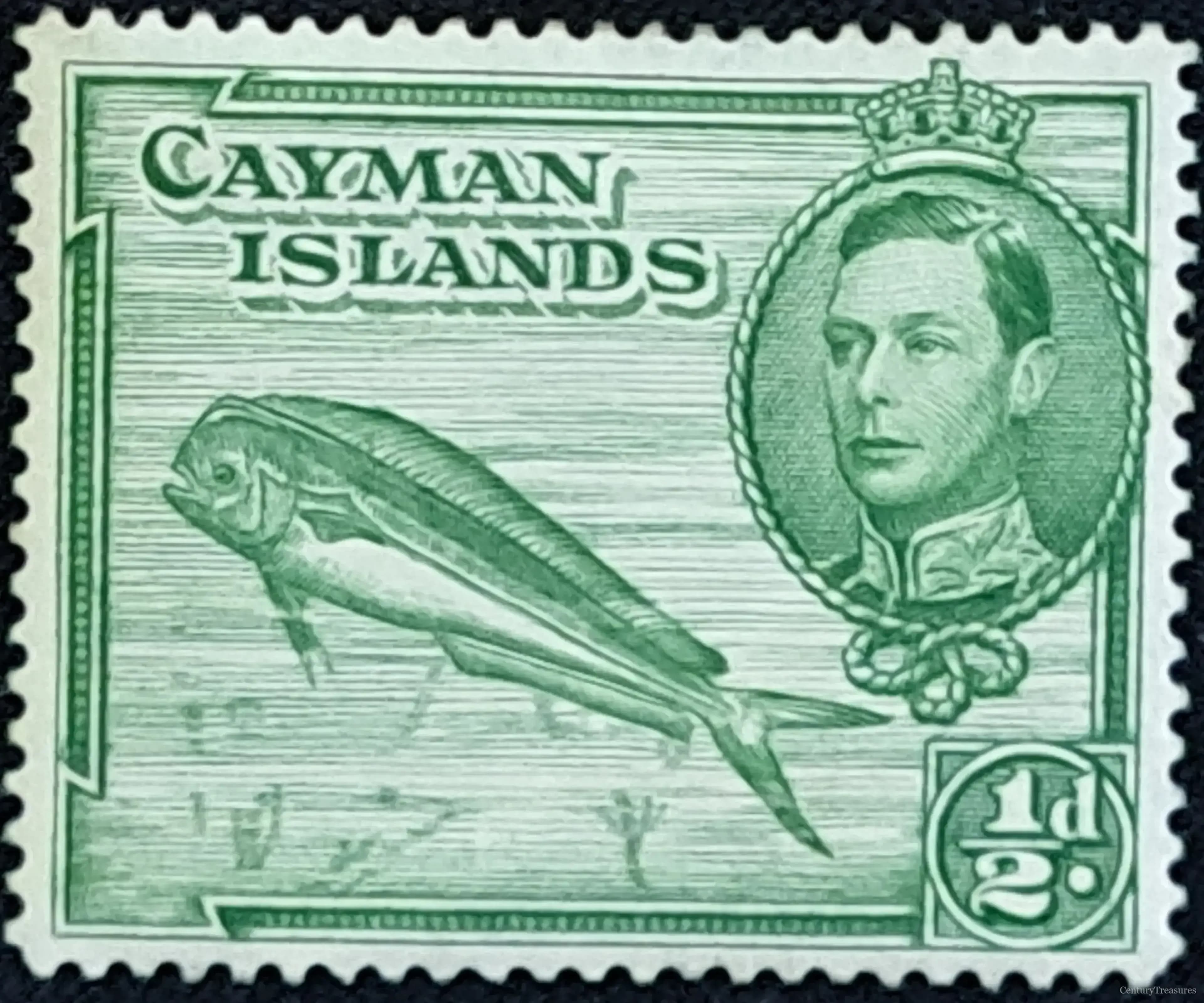 Cayman Islands King George VI and the Dolphin Fish