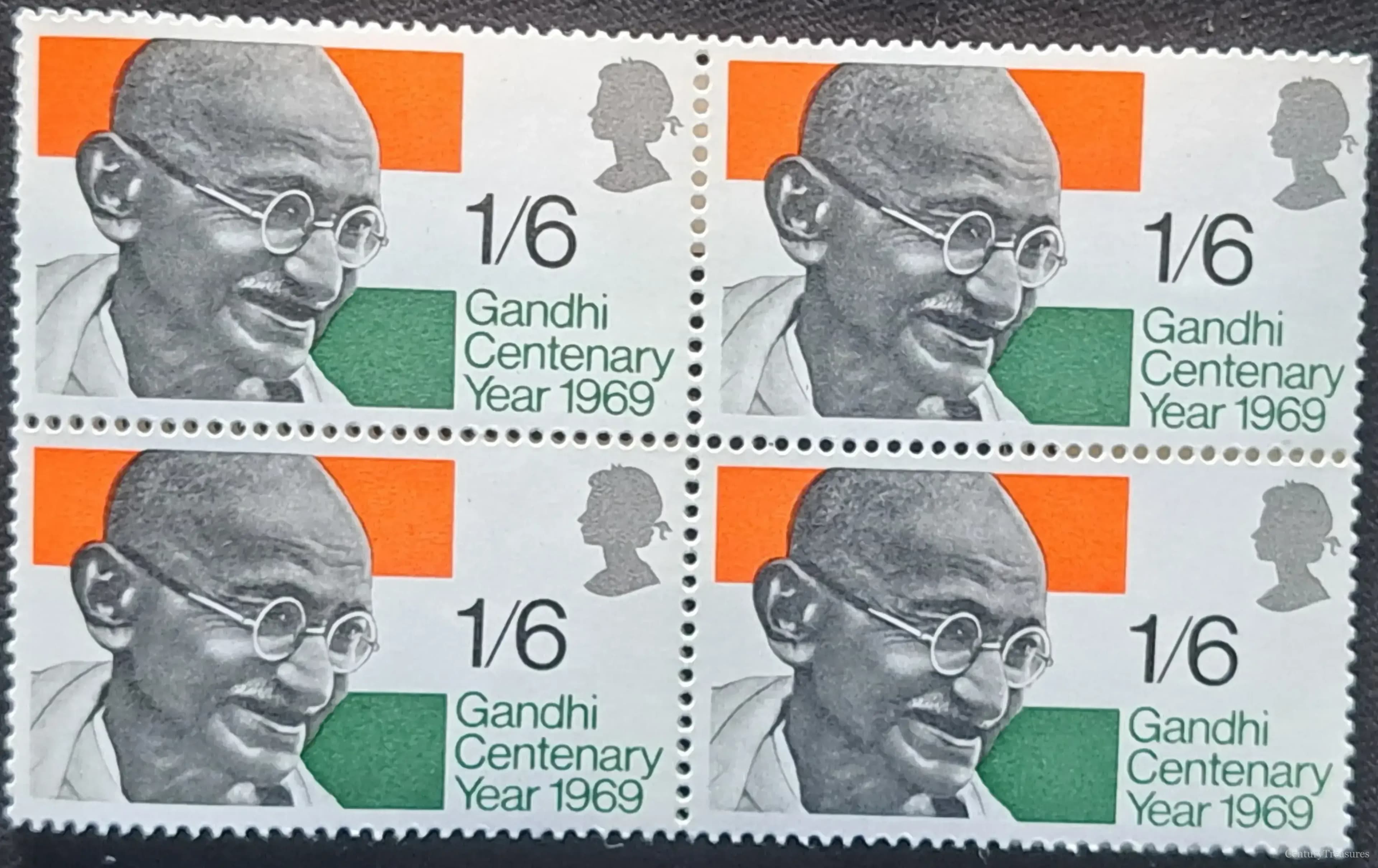 Mahatma Gandhi Centenary Block of Six