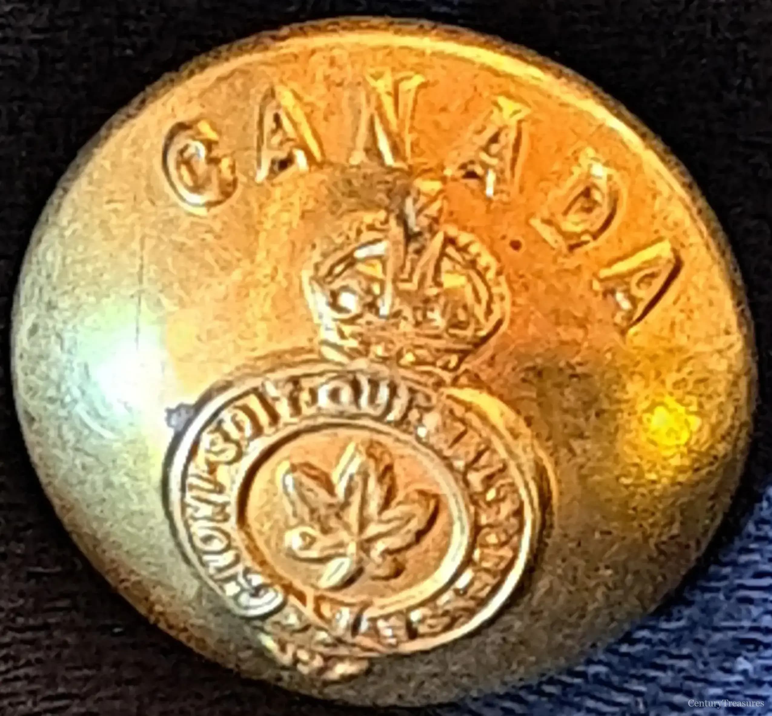 Canadian General Service Cuff Button