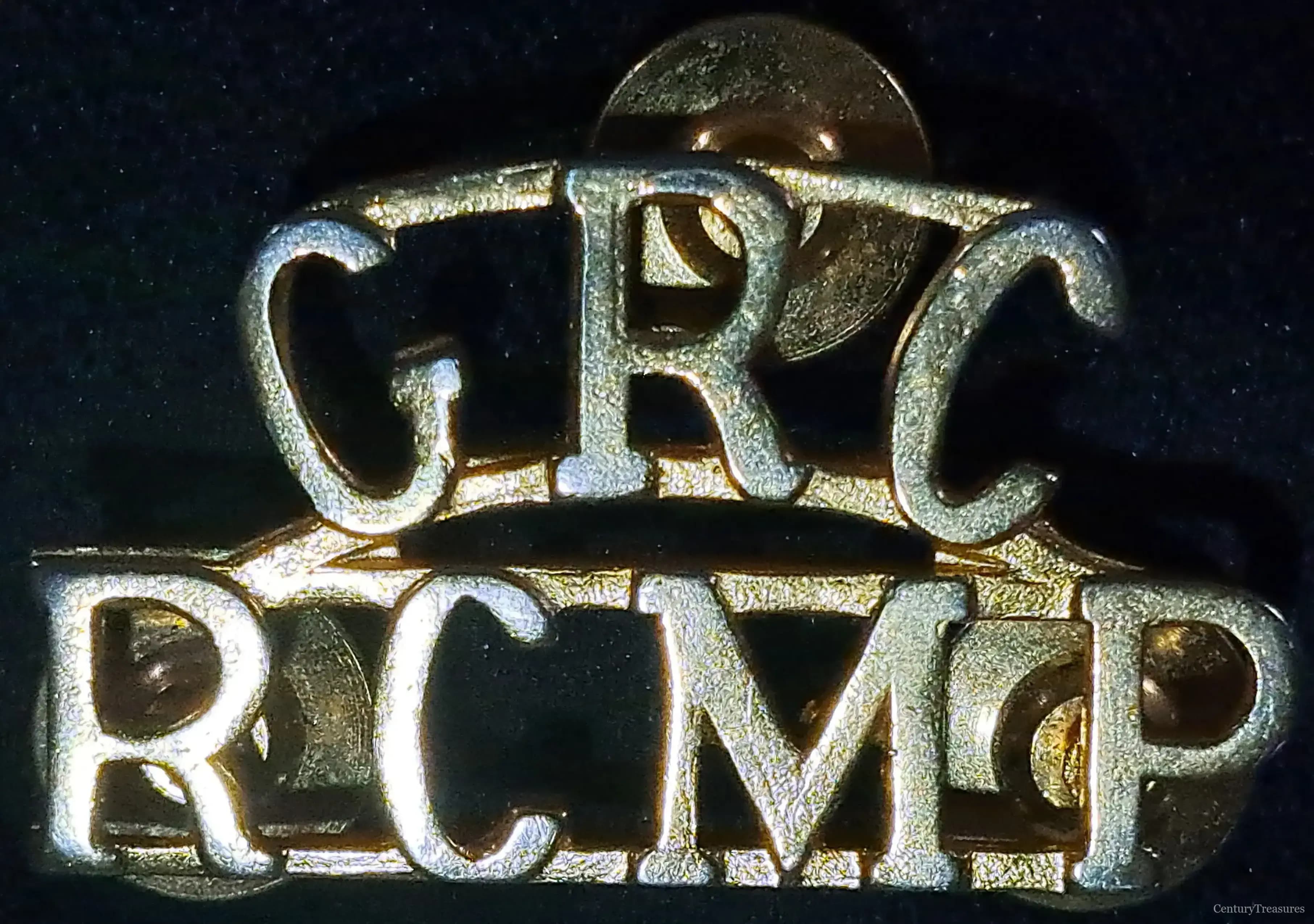 RCMP Bilingual GRC Metal Shoulder Title