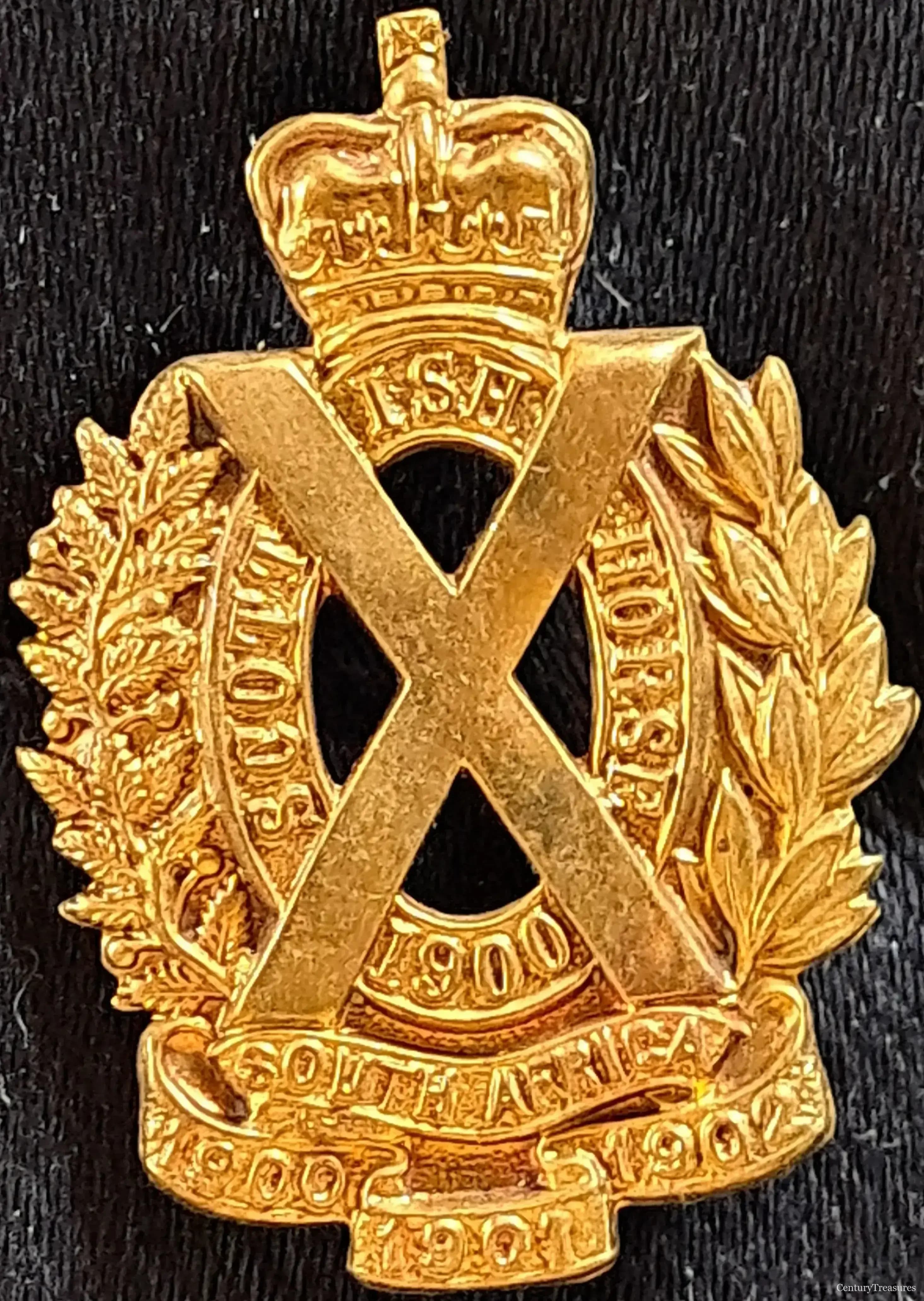 The Scottish Horse Imperial Crown Collar Badge