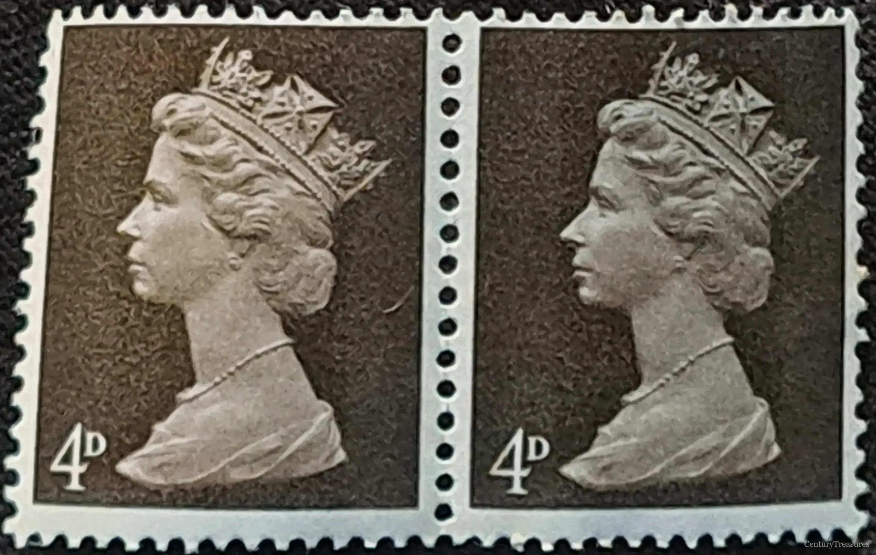UK Queen Elizabeth Machin Pair