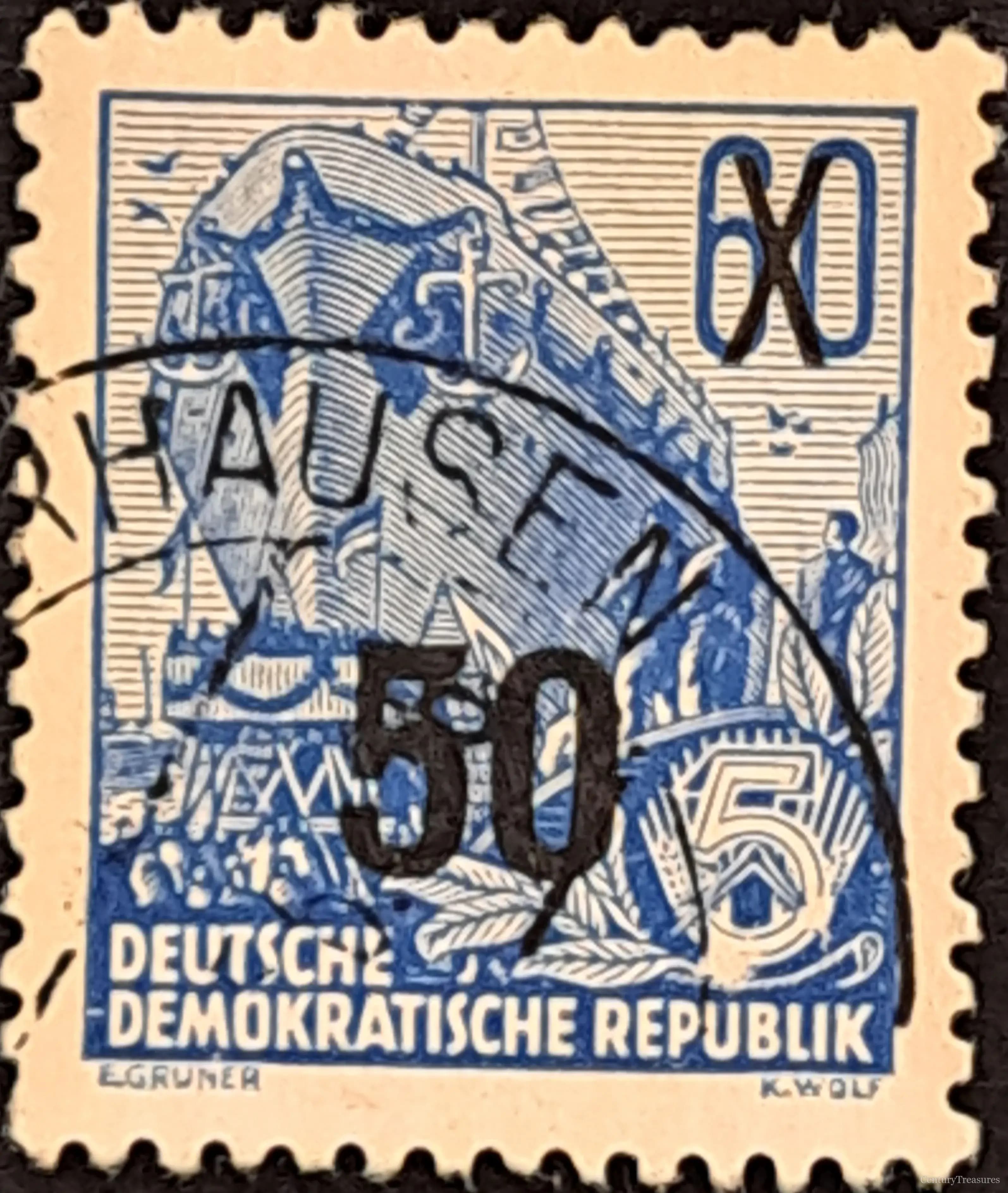 East Germany (DDR) The Nordhausen Nautical Surcharge