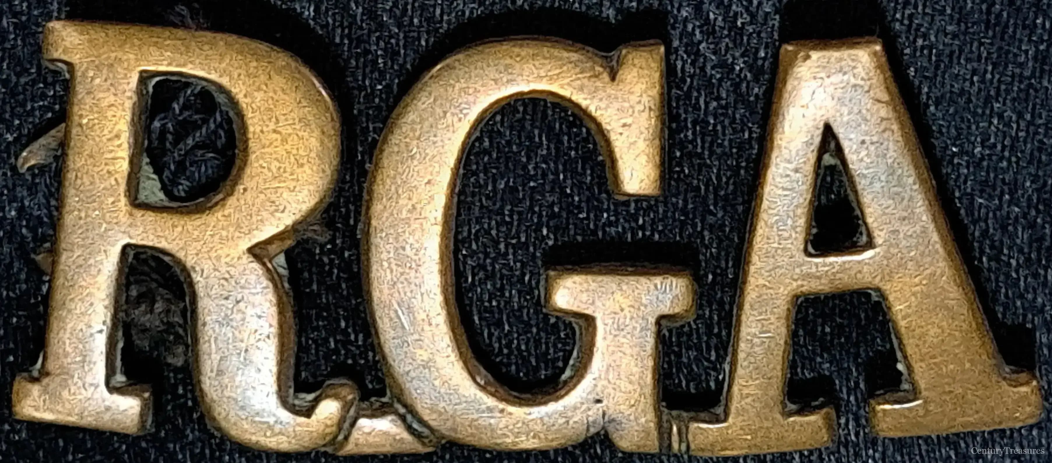 Royal Garrison Artillery Brass Shoulder Title
