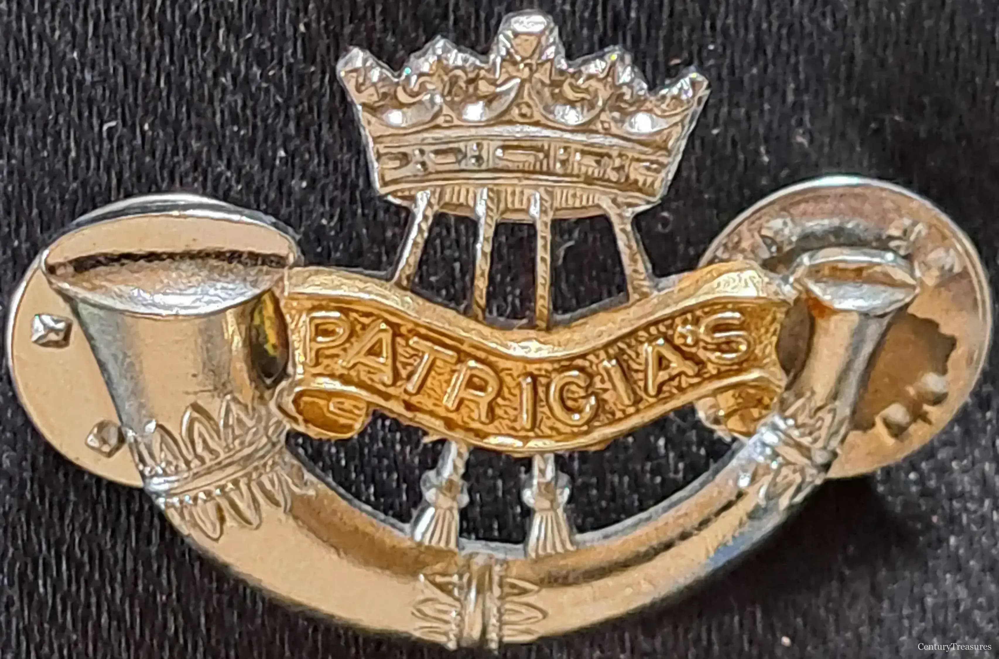 Princess Patricia’s Canadian Light Infantry Officer’s Collar Badge