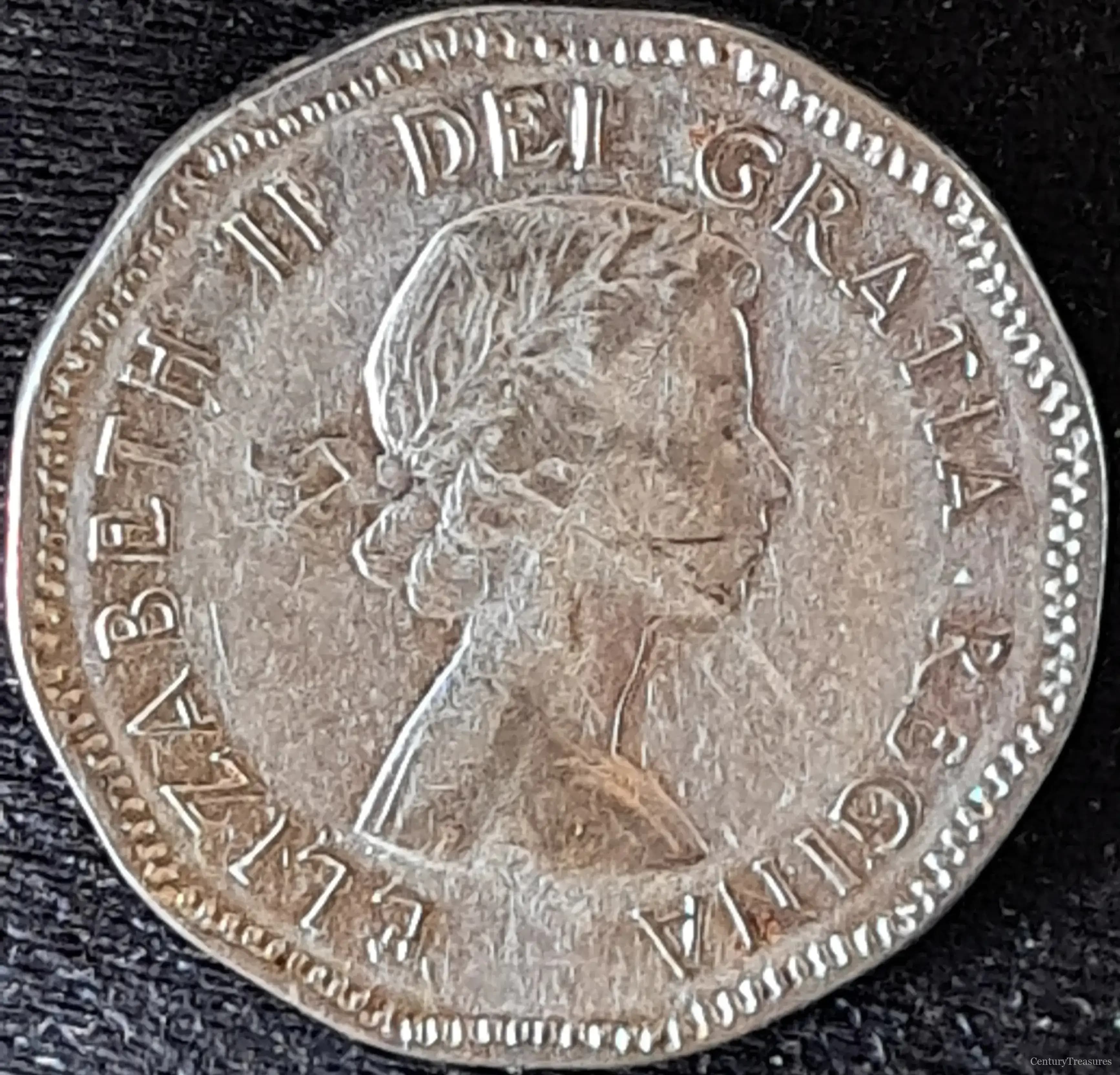 Canada 5 Cents Elizabeth II 1953 Beaded Nickel