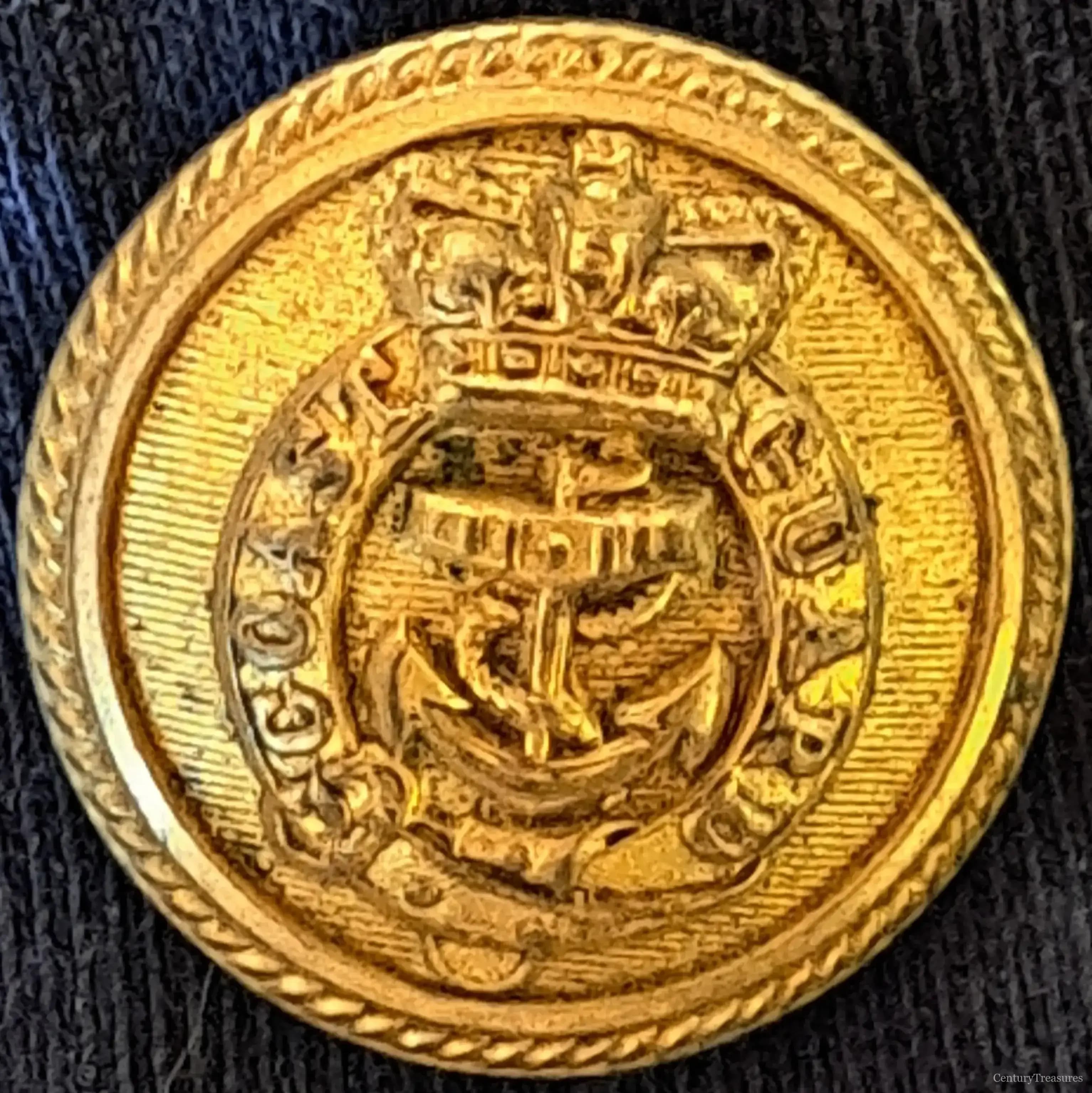 Her Majesty's Coastguard Victorian Uniform Button