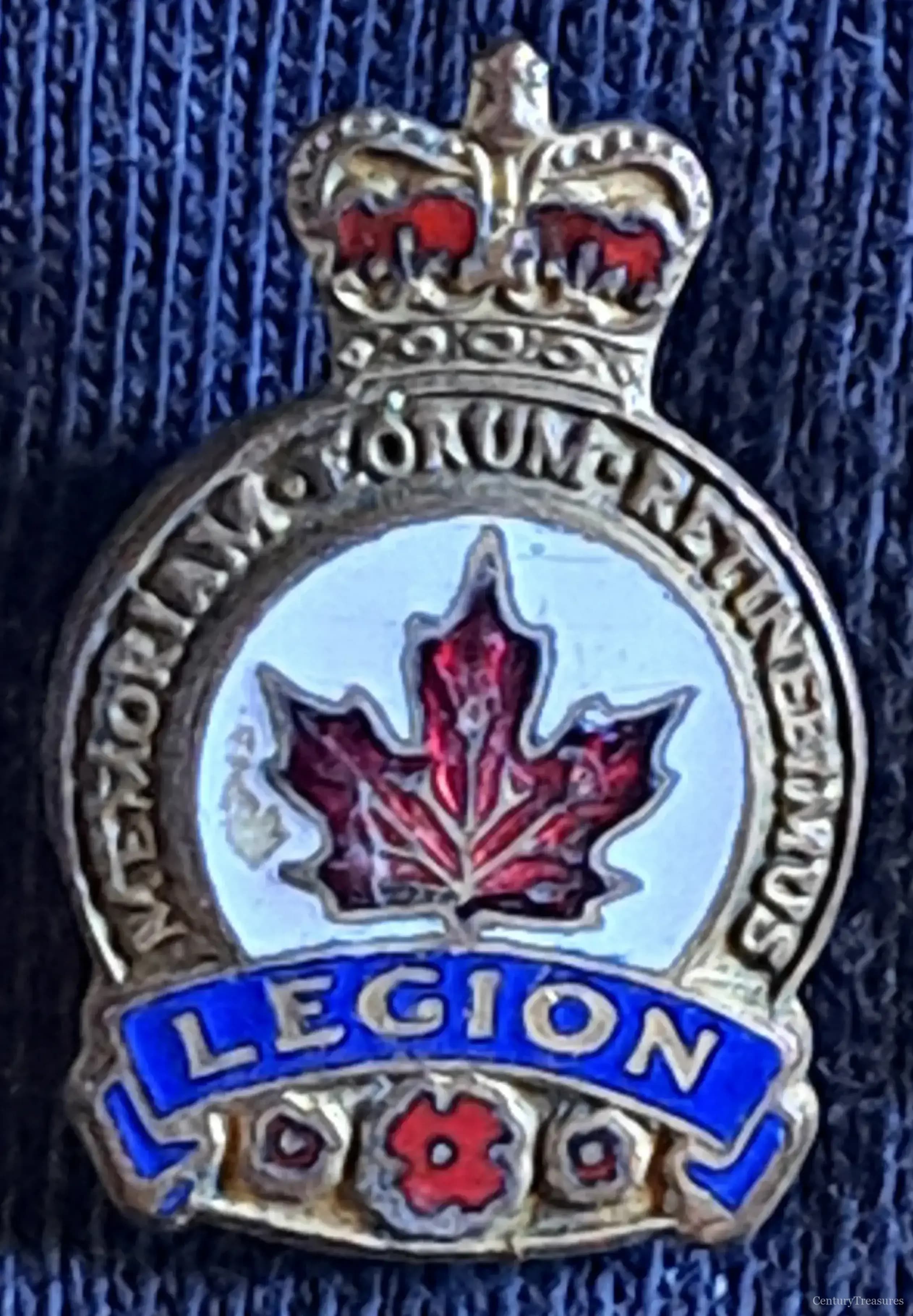 Royal Canadian Legion Queen's Crown Lapel Pin