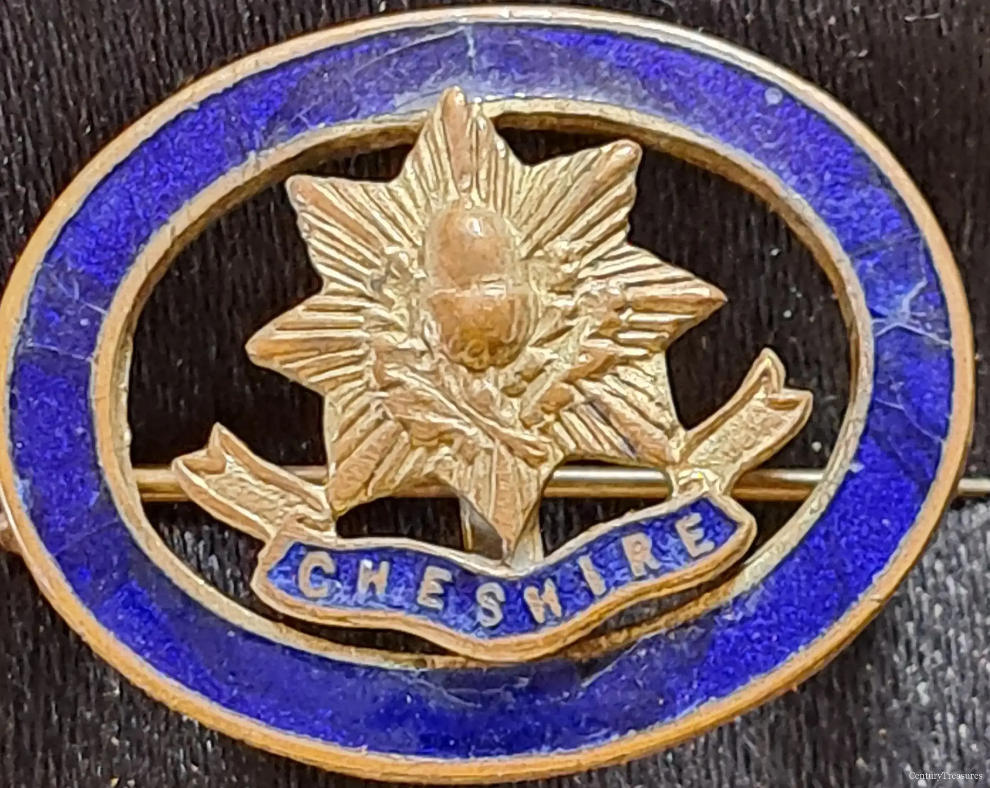 The Cheshire Regiment Sweetheart Brooch