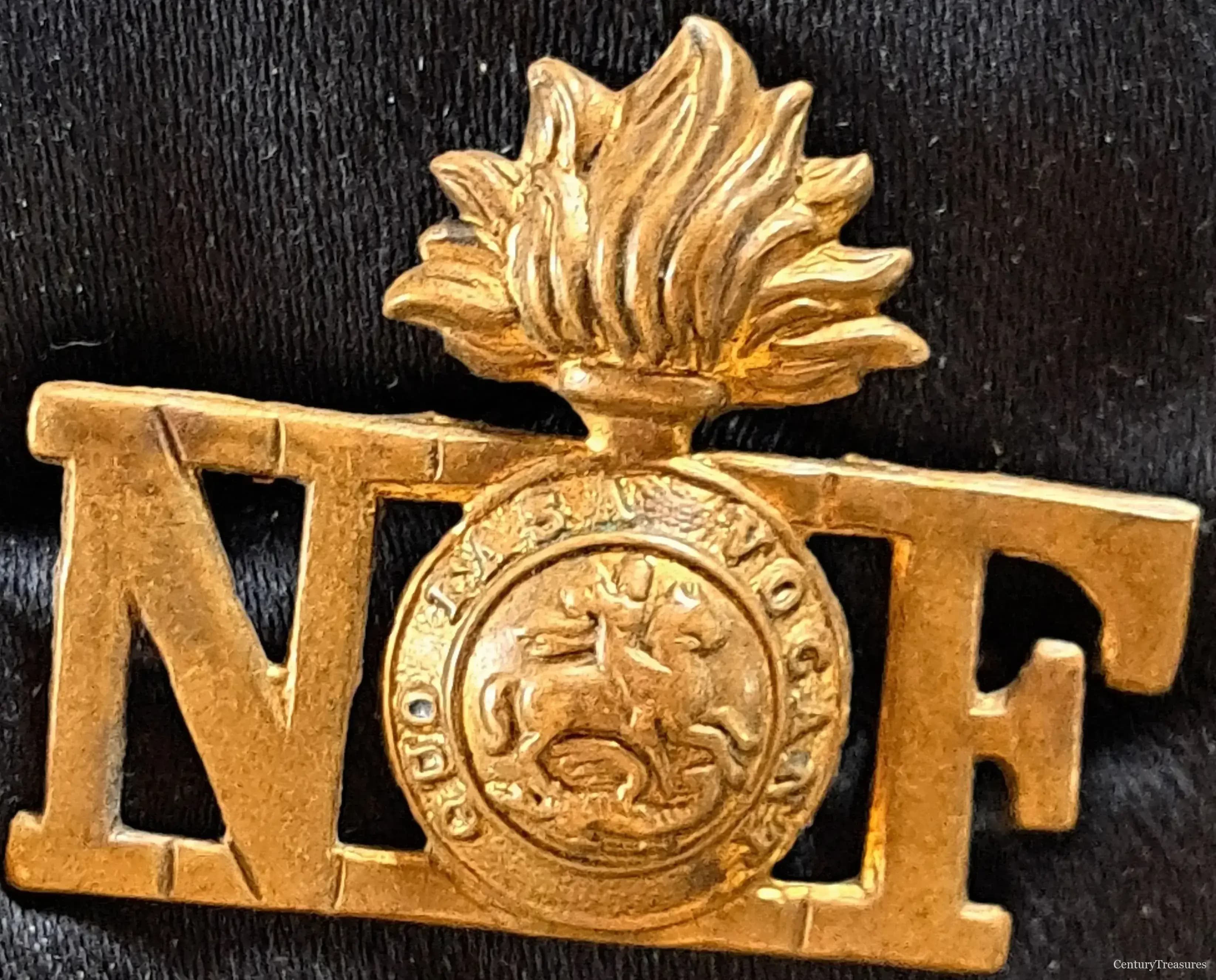 Northumberland Fusiliers "NF" Shoulder Title