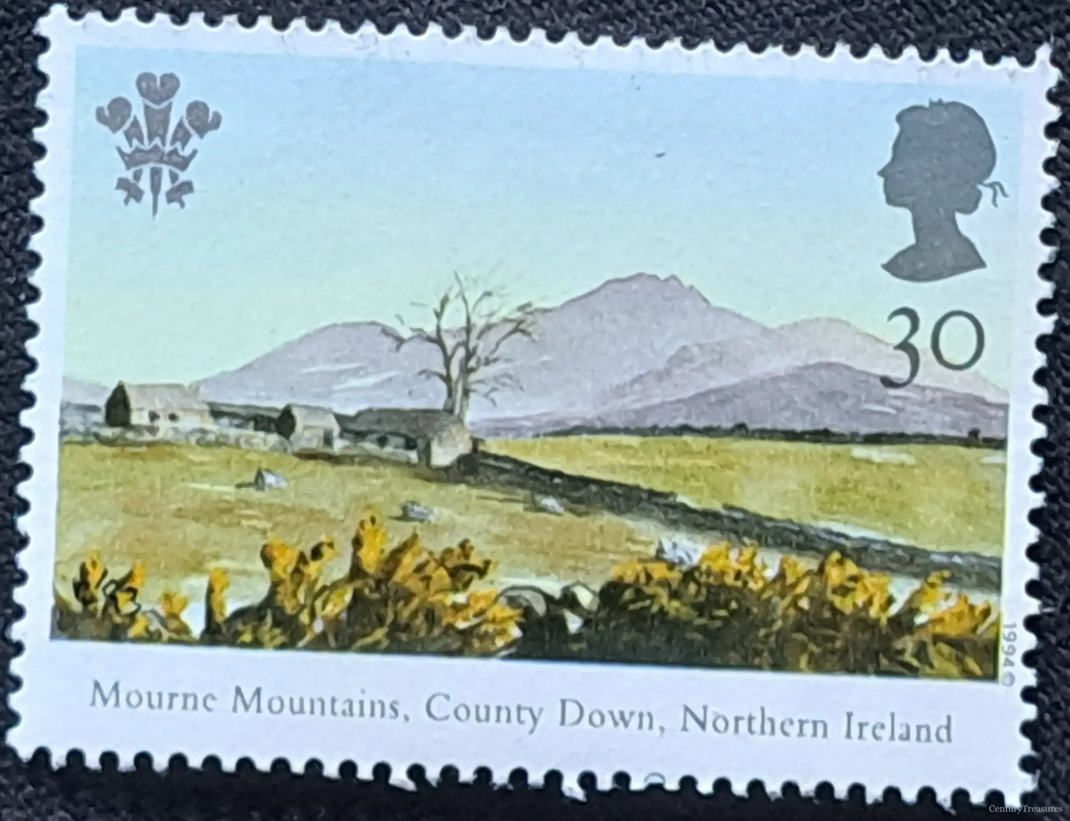 Royal Watercolour Mourne Mountains Landscape