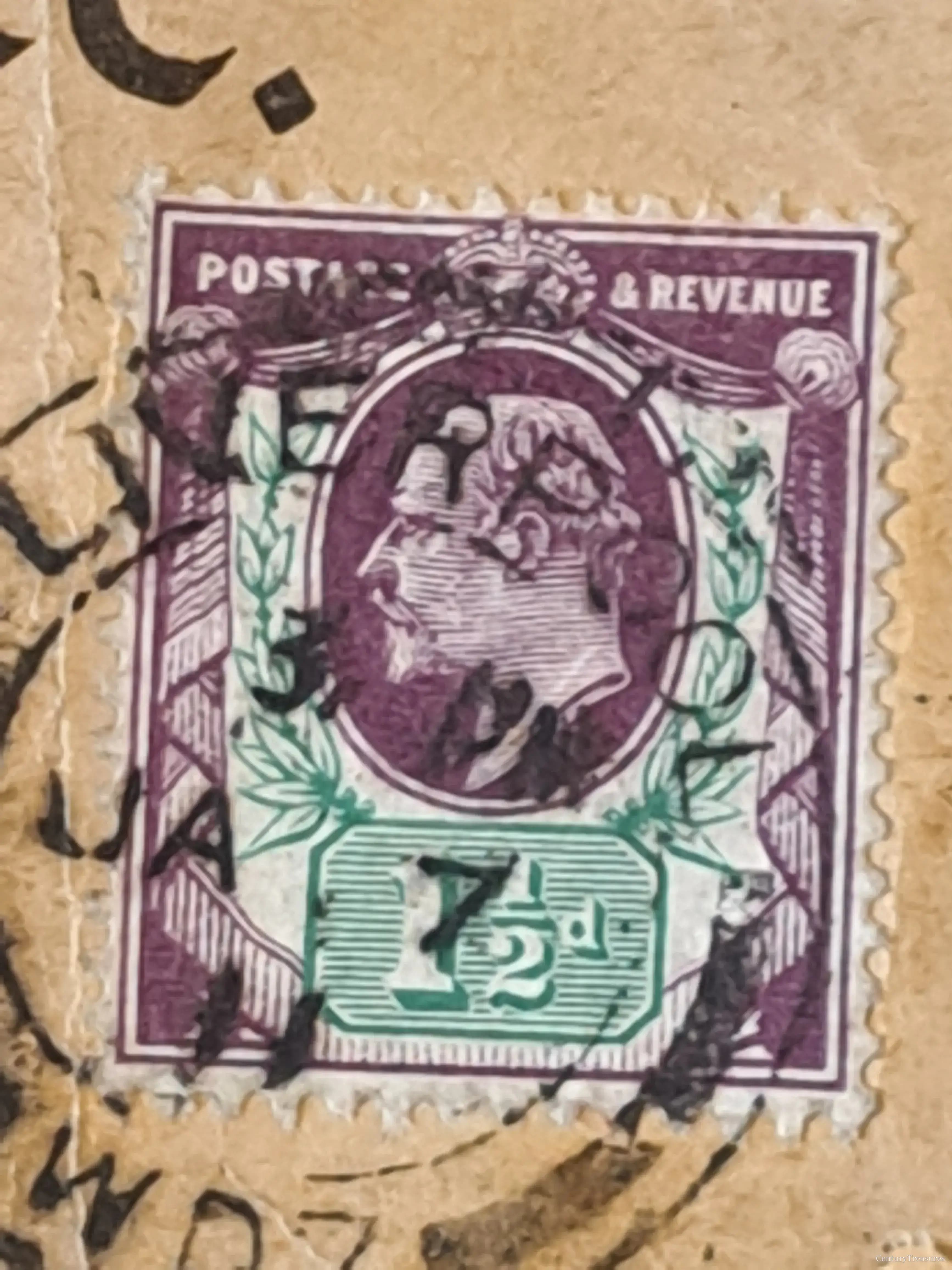King Edward VII Three Halfpence Stamp