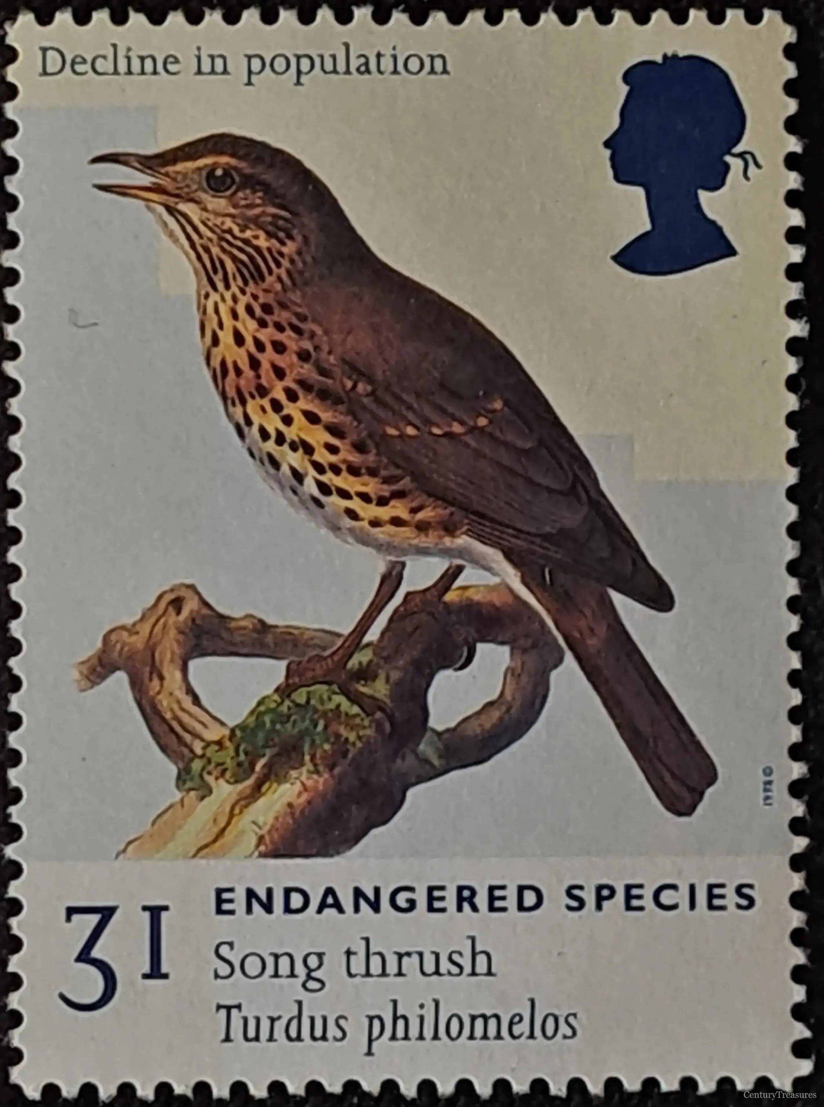 Royal Mail Song Thrush Endangered Species