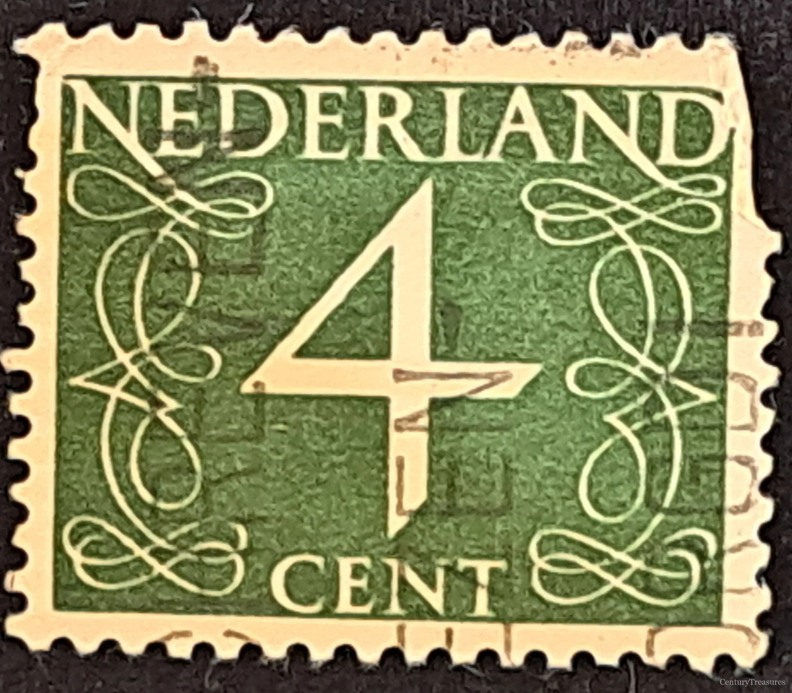 Netherlands 4c Van Krimpen Numeral Stamp