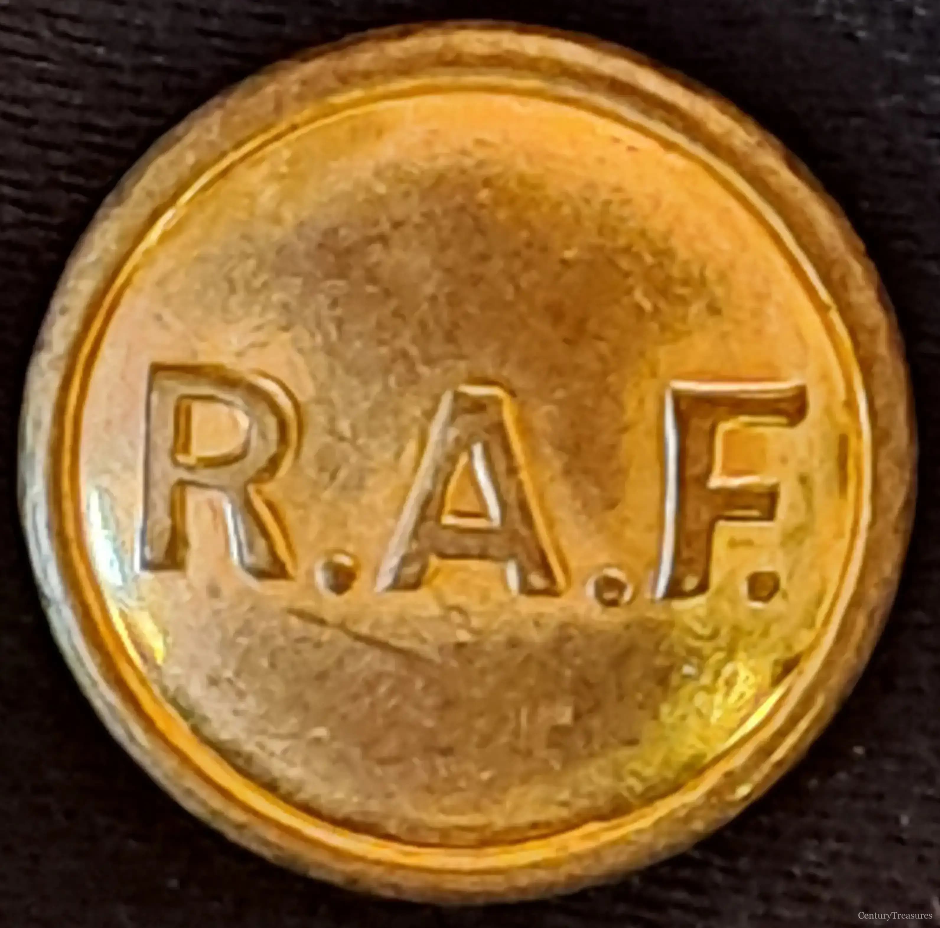 Royal Air Force Imperial Brass Cap Button