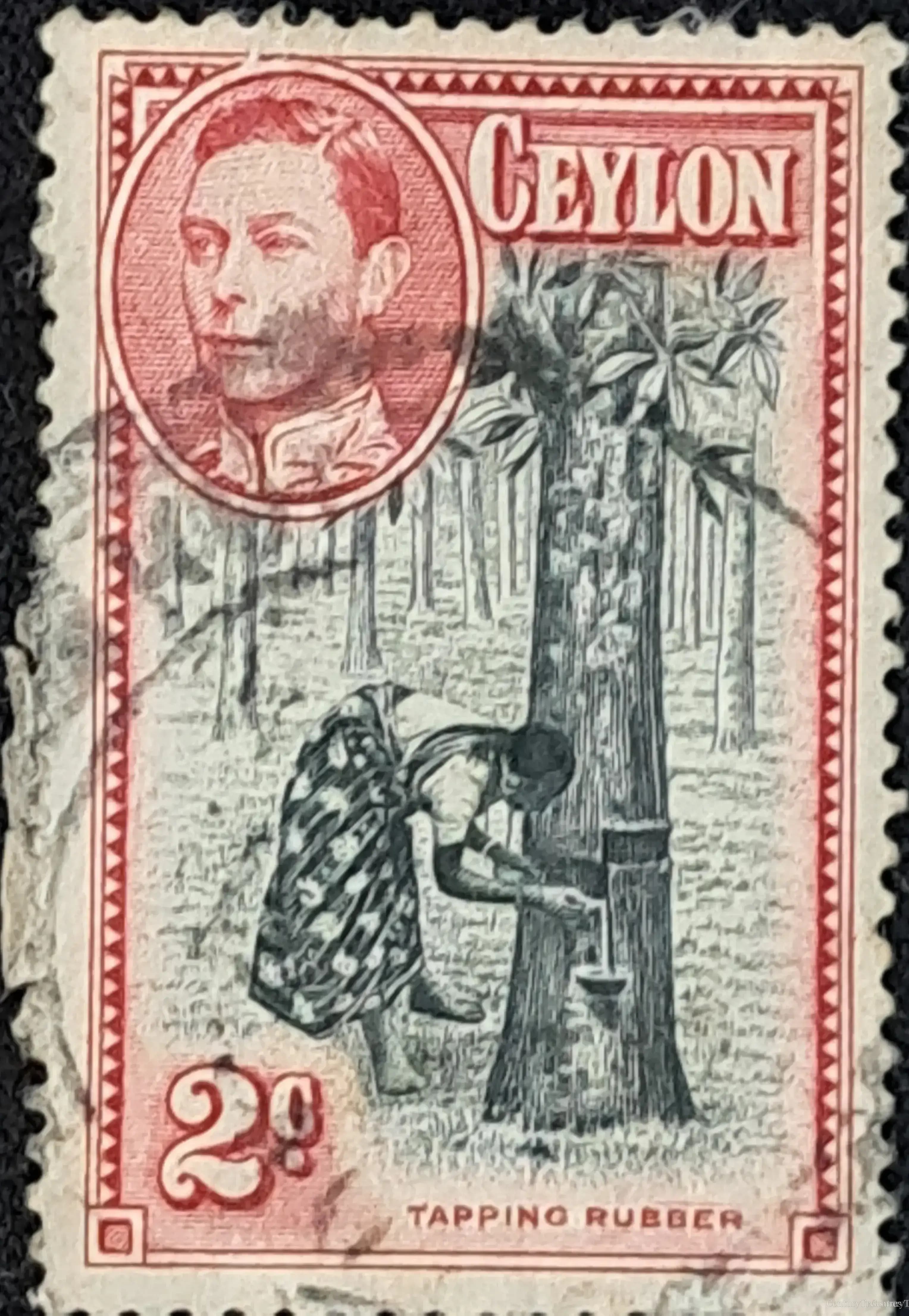 Ceylon George VI Rubber Tapping Definitive