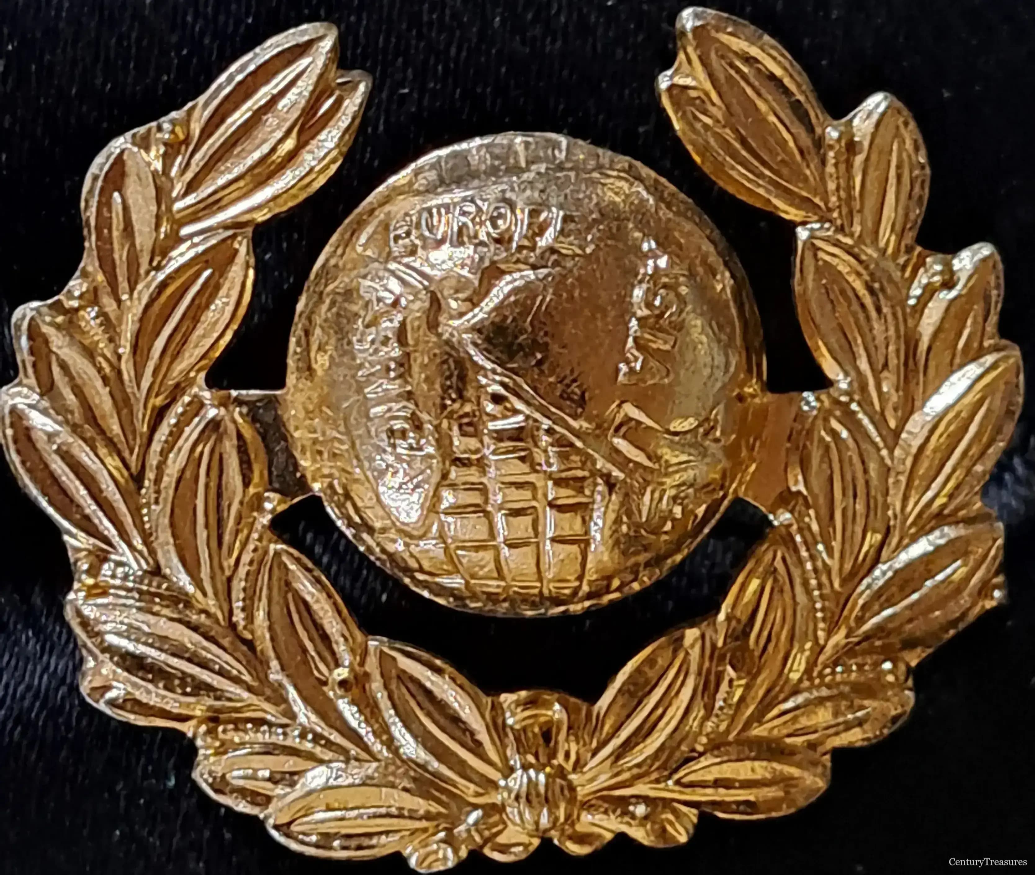The Royal Marines Anodized Collar Badge