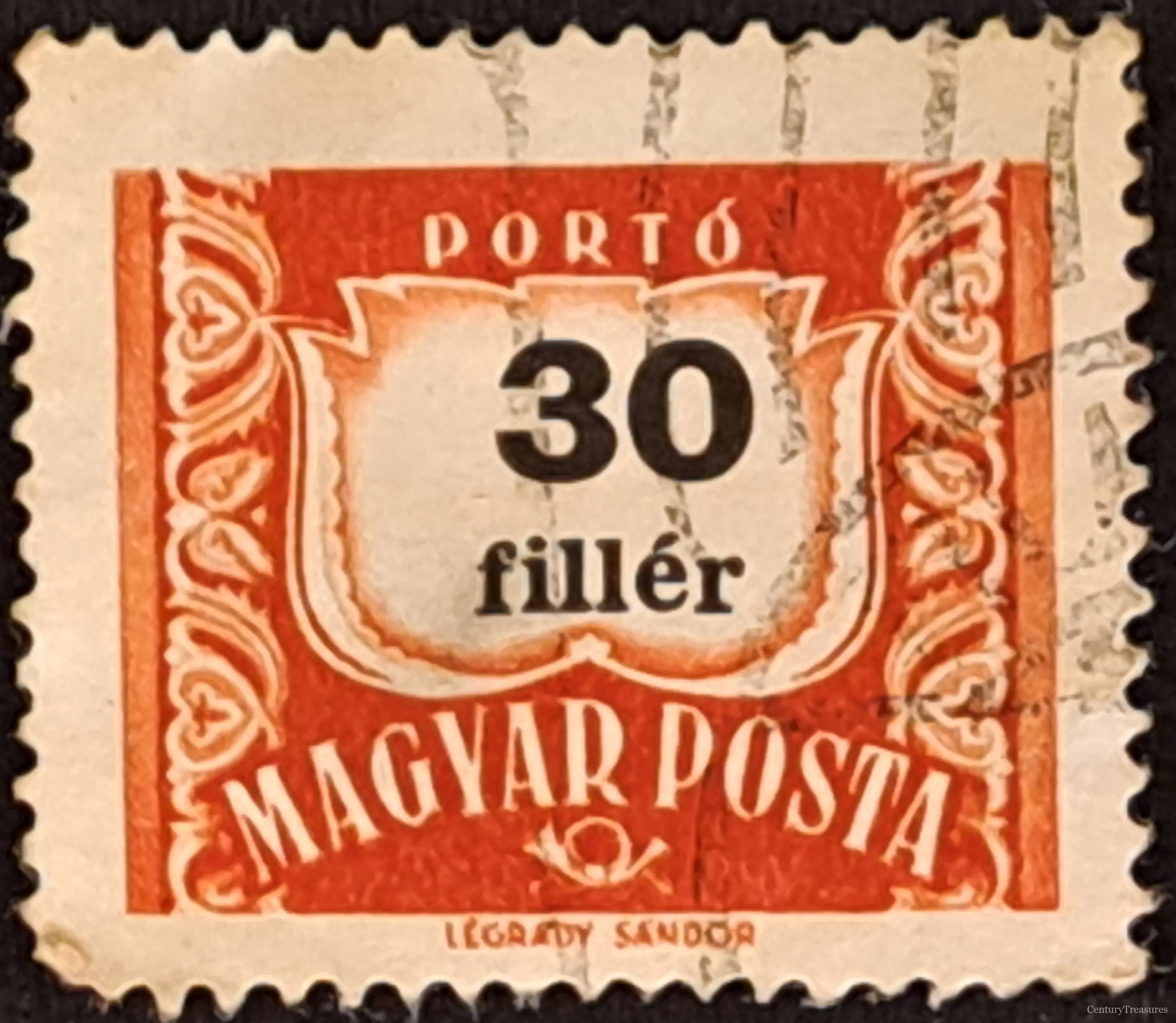 Vintage Hungarian Postage Due