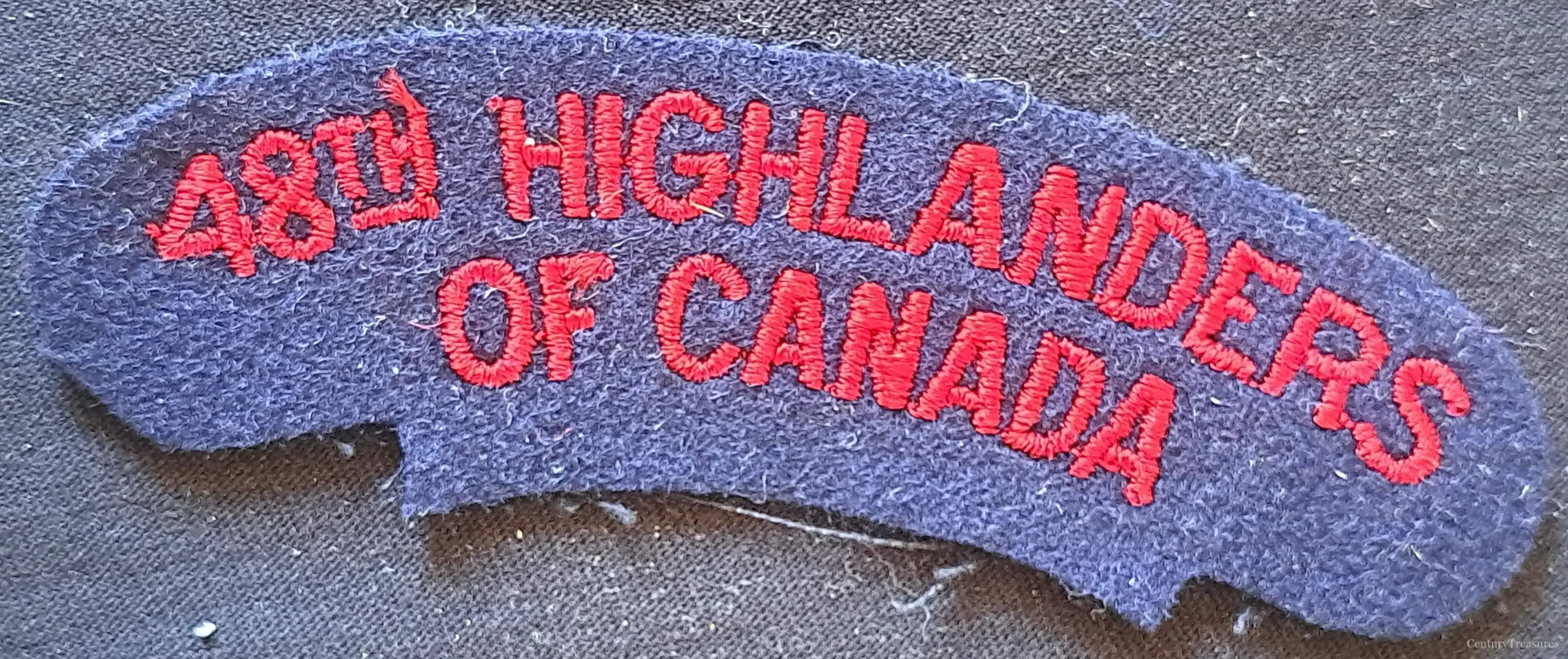 48th Highlanders of Canada Shoulder Title