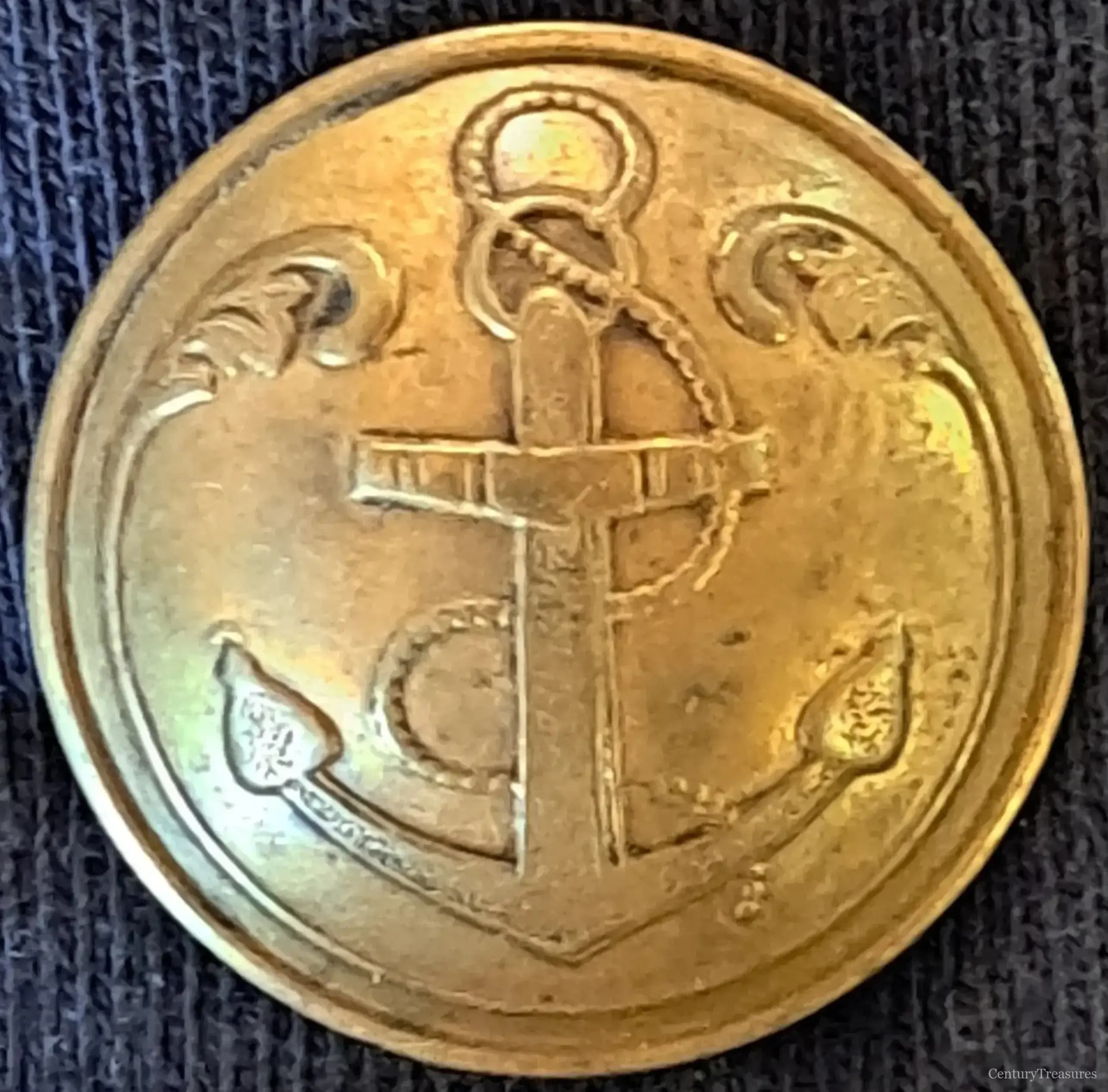 French Naval Officer Uniform Button