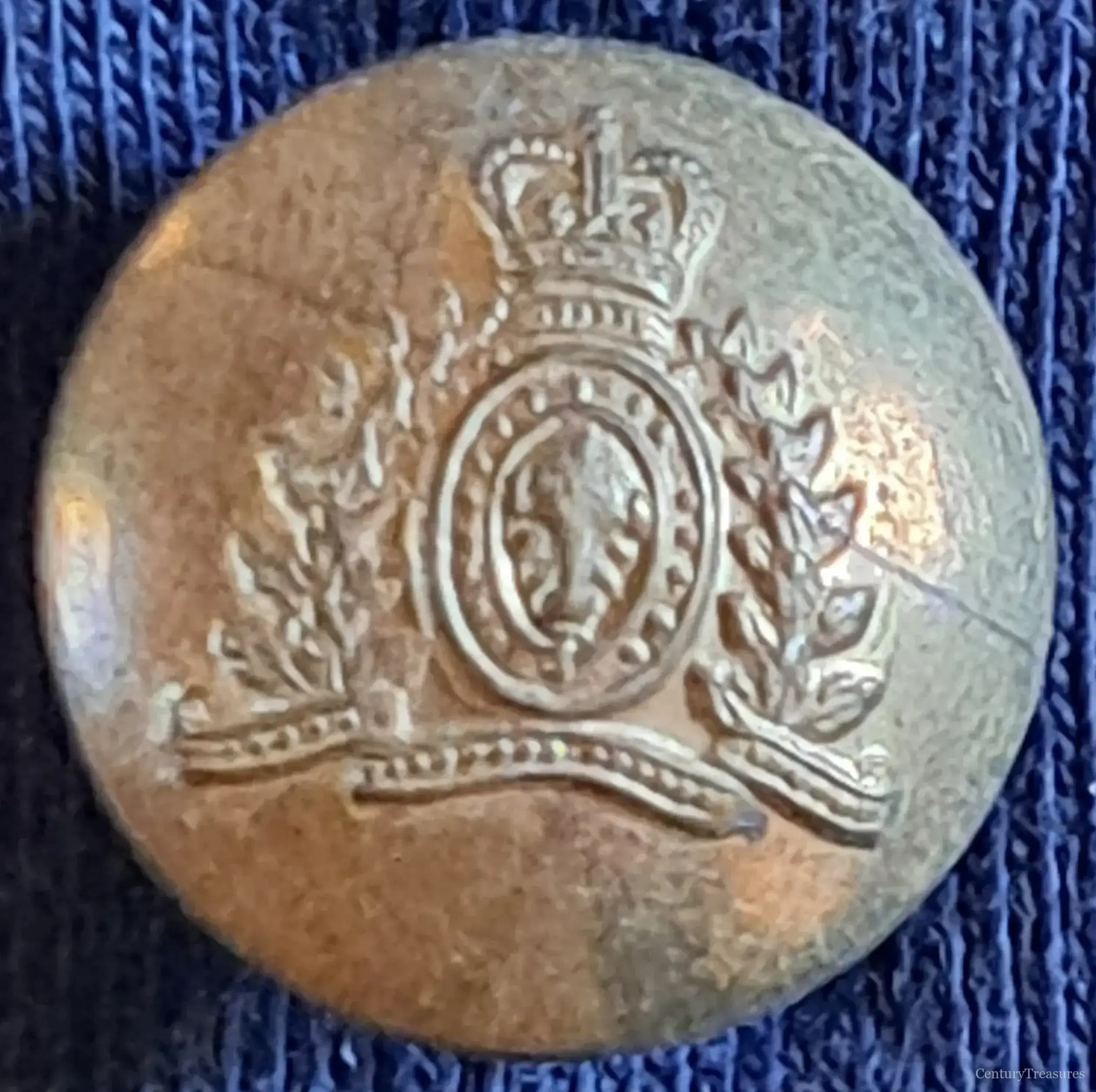RCMP Queen Elizabeth II Era Brass Button