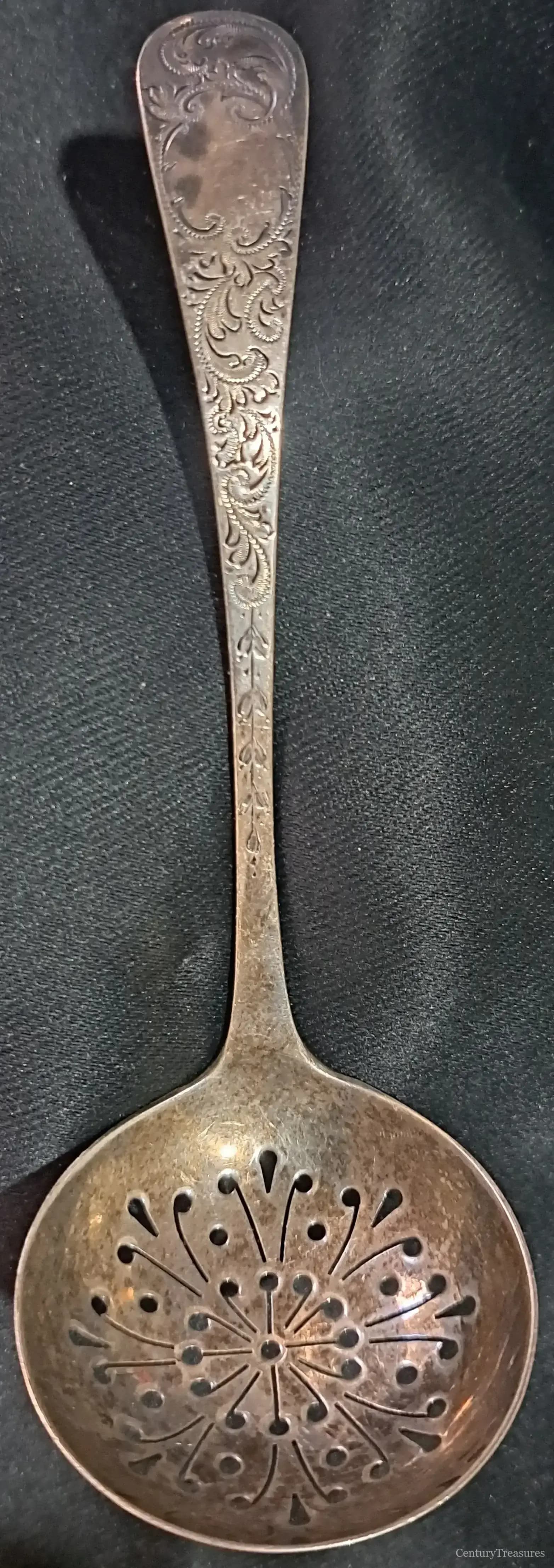 Sterling Silver Pierced Sugar Sifter Spoon