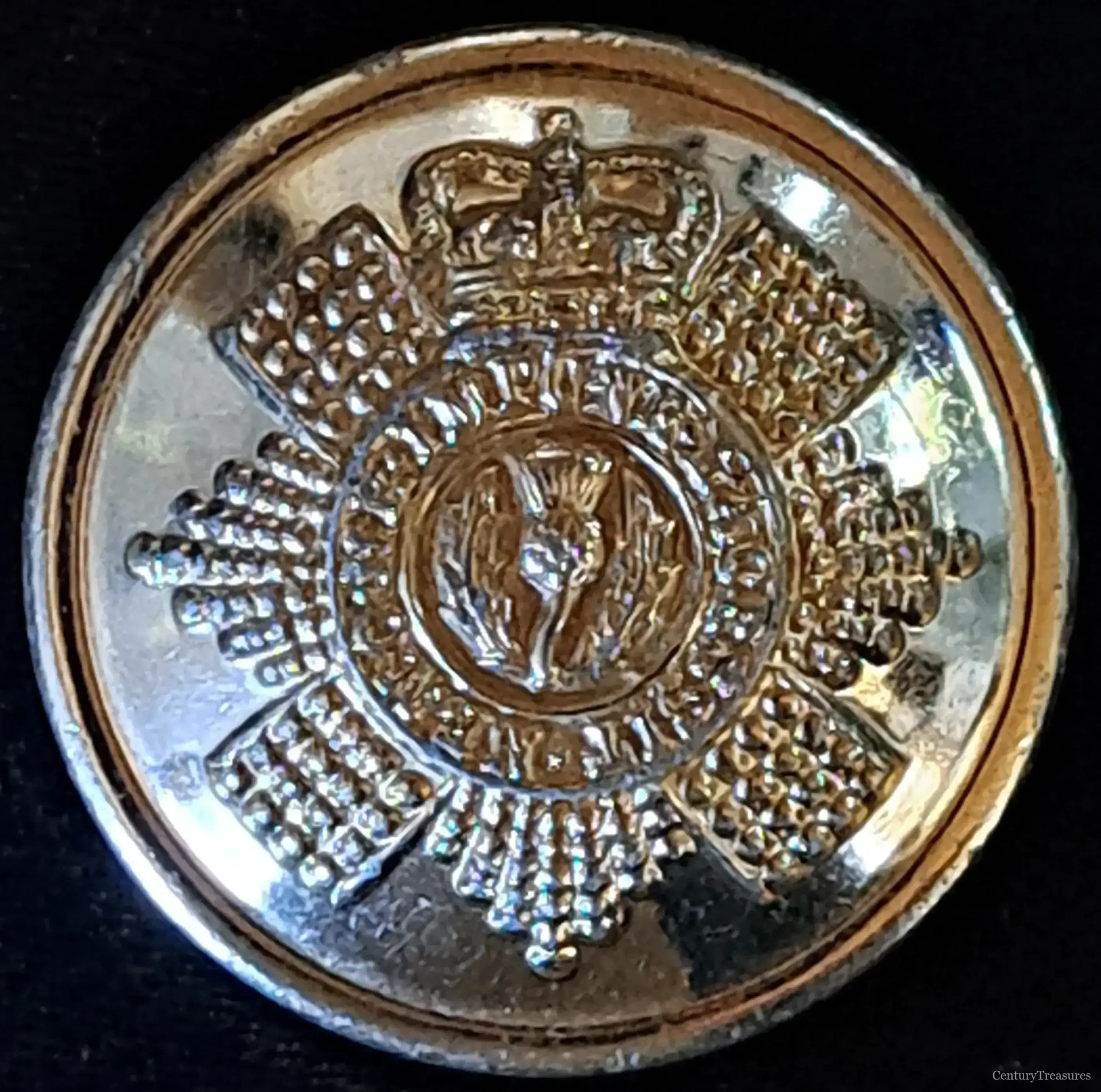 Scots Guards Queen's Crown Dress Button