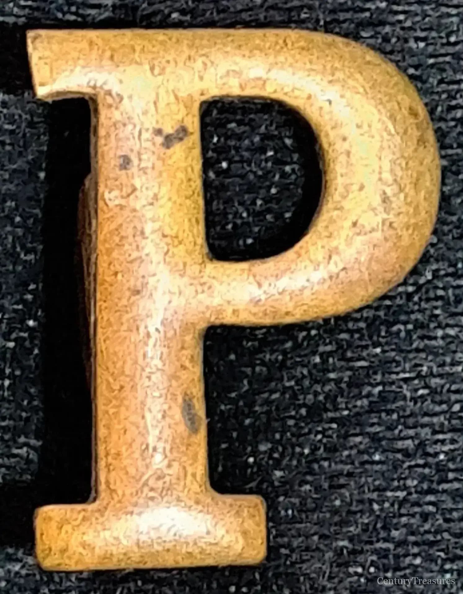 Letter "P" Brass Uniform Insignia