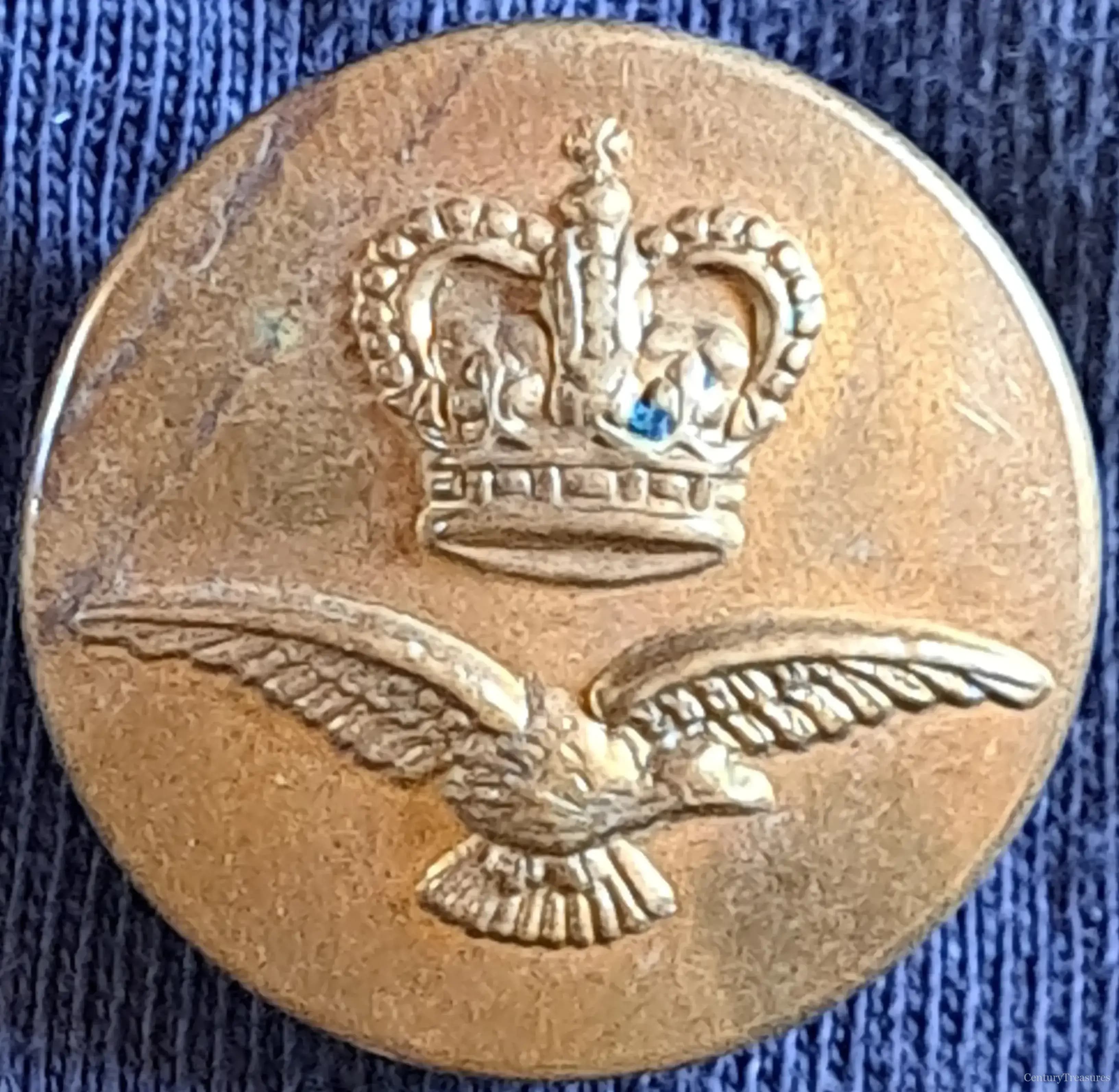 Royal Air Force Button (Queen’s Crown – J.R. Gaunt, London)