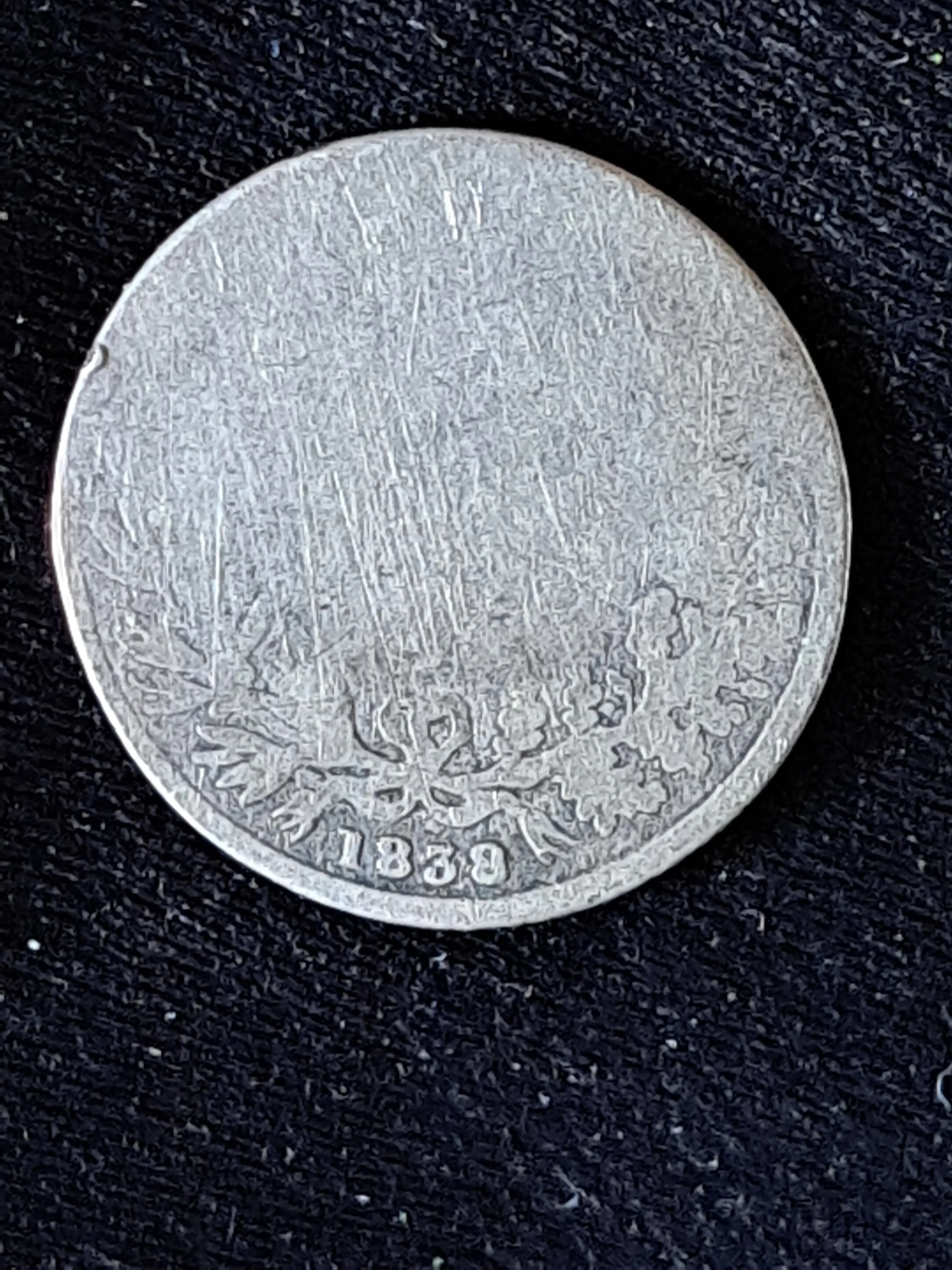 1838 British Silver Six Pence