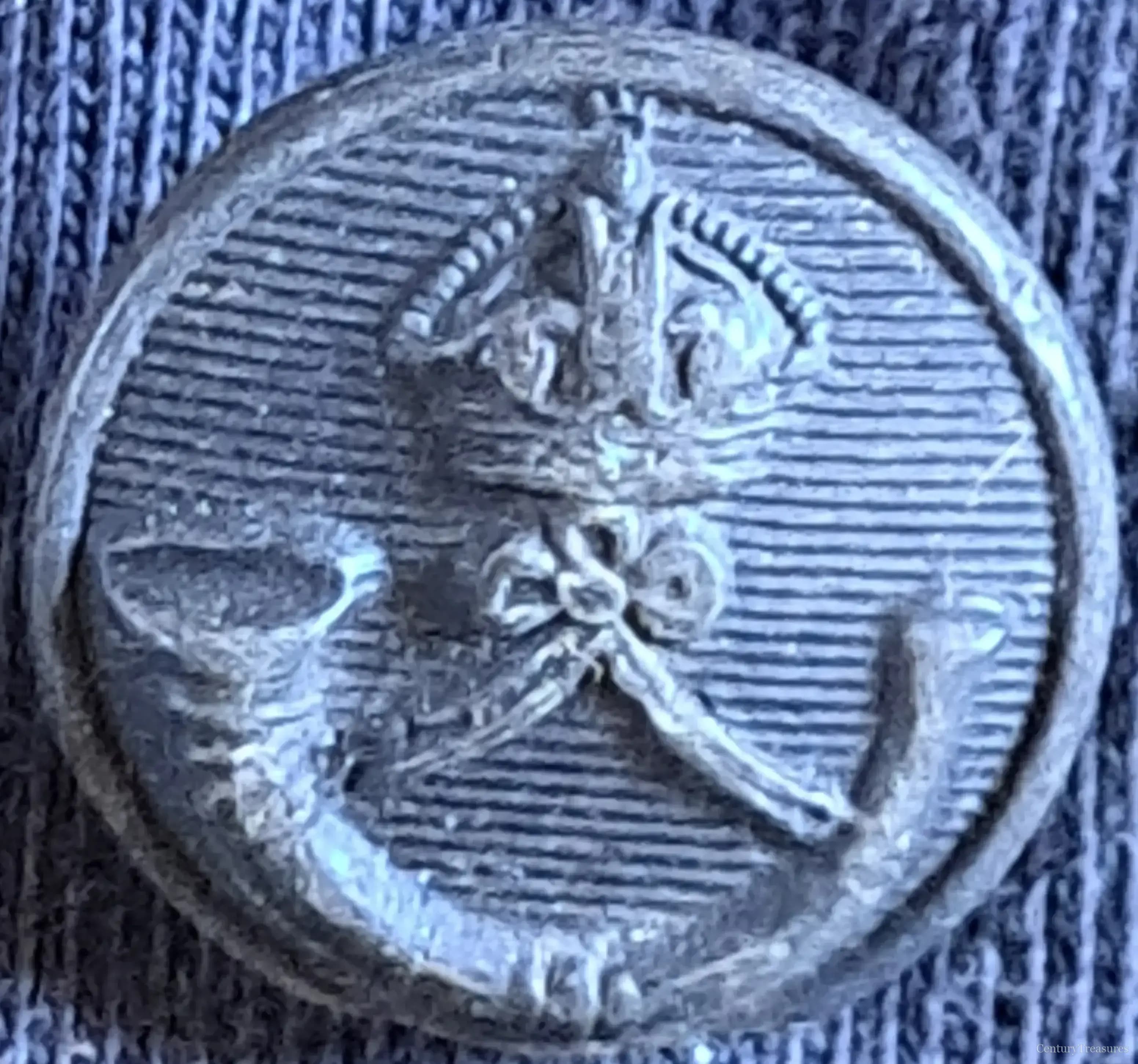 British Light Infantry Blackened Uniform Button