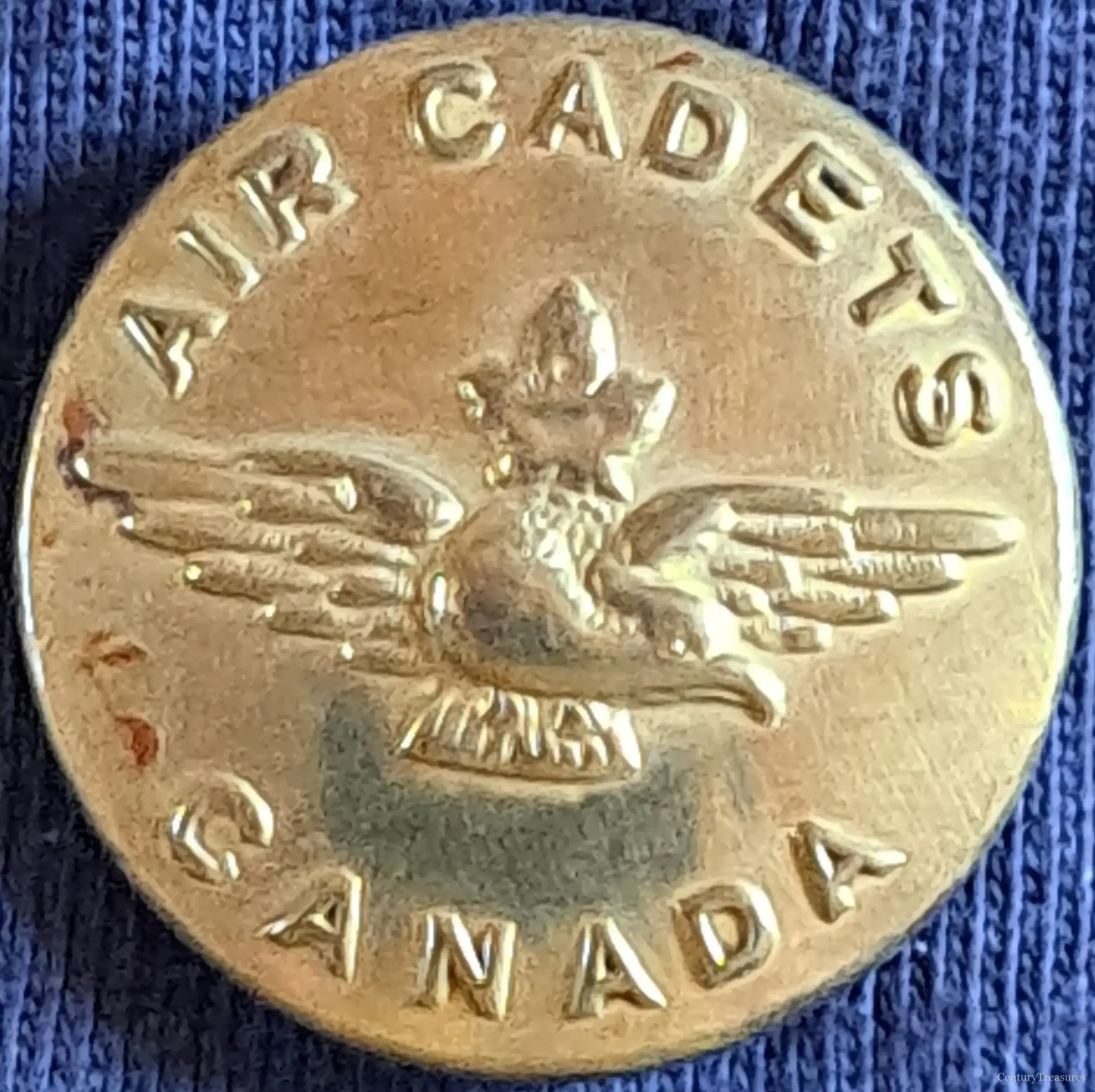 Royal Canadian Air Cadets Brass Uniform Button