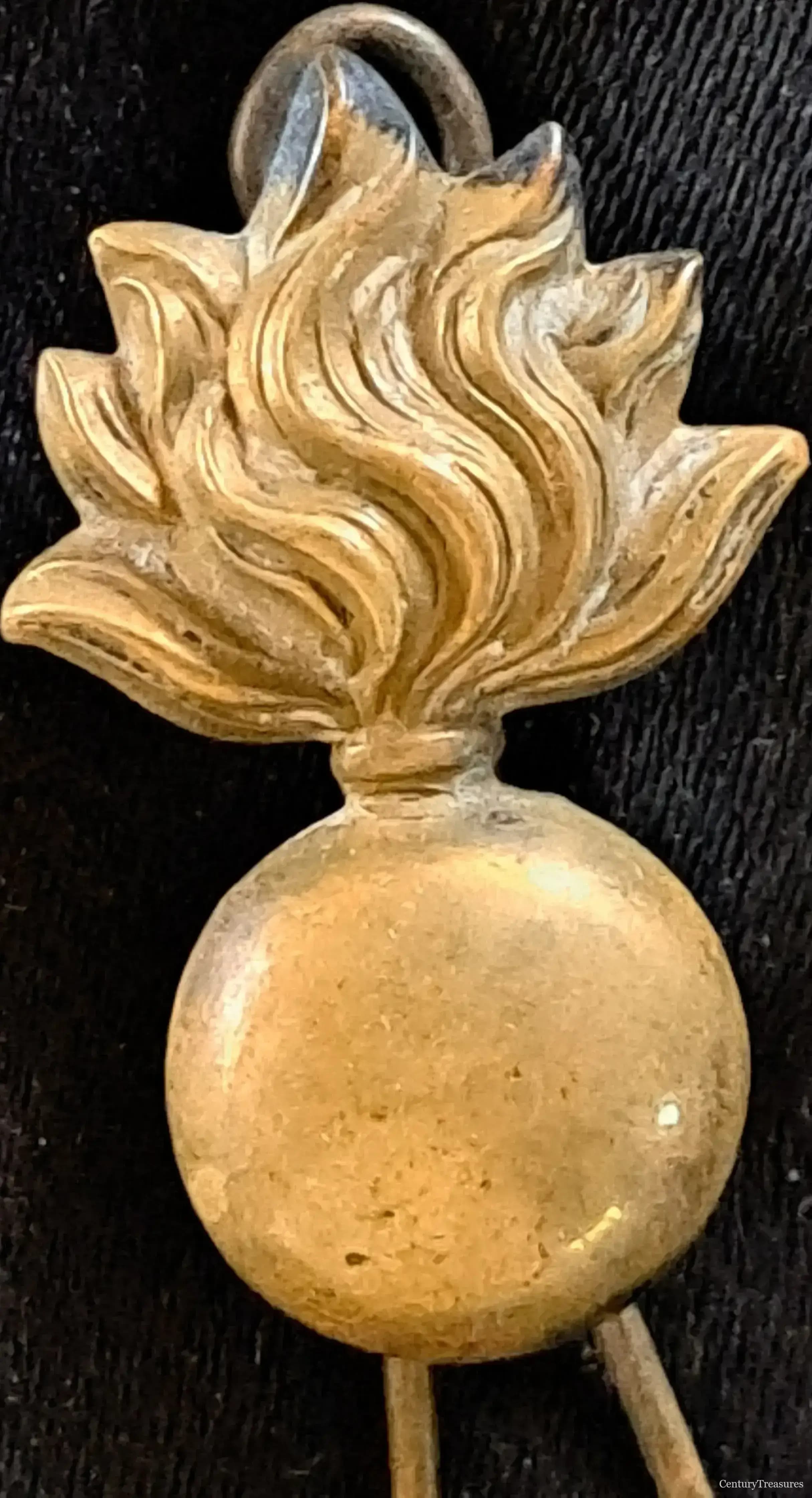 Royal Fusiliers Brass Collar Badge