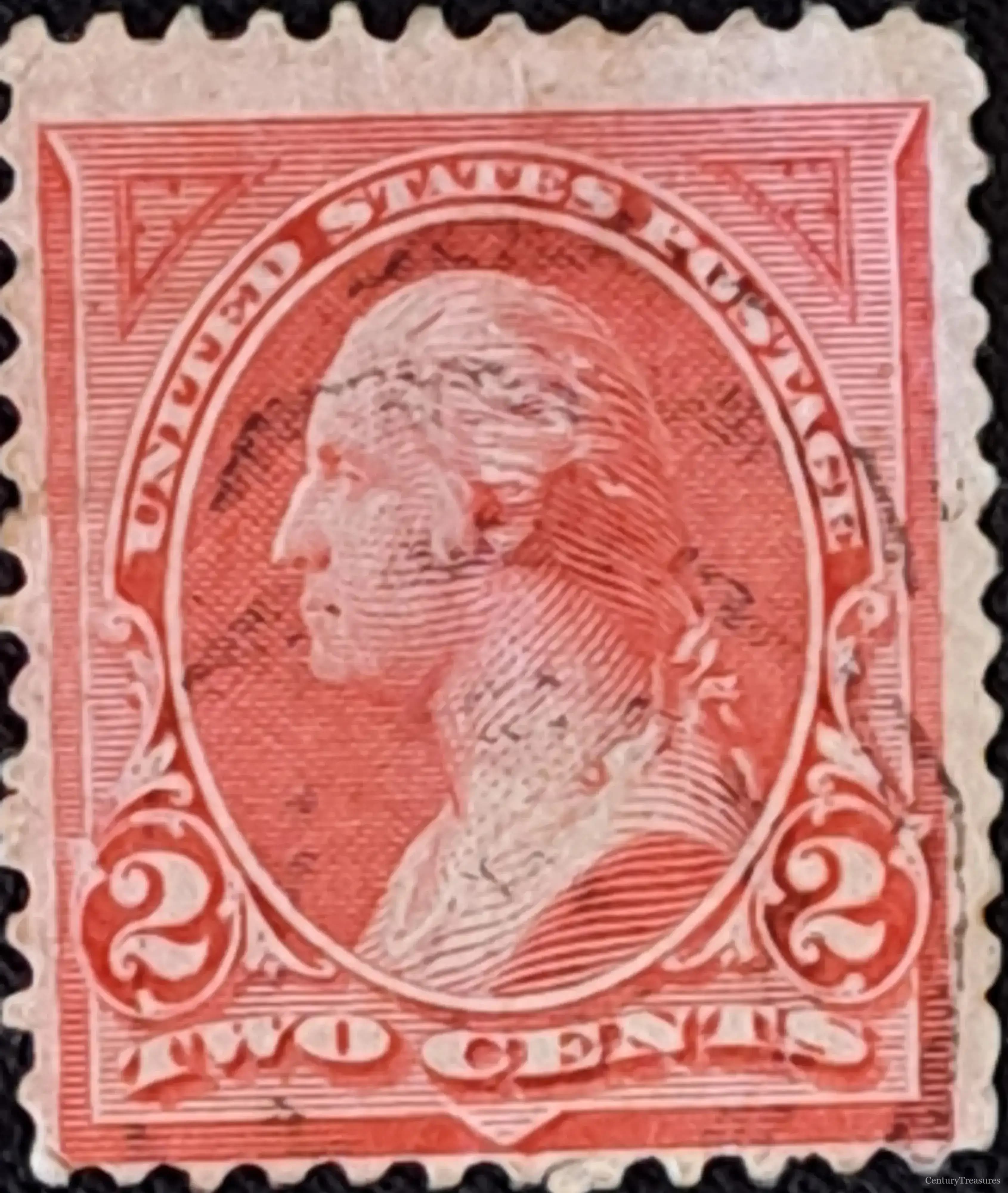 US Washington Carmine Bank Note Definitive