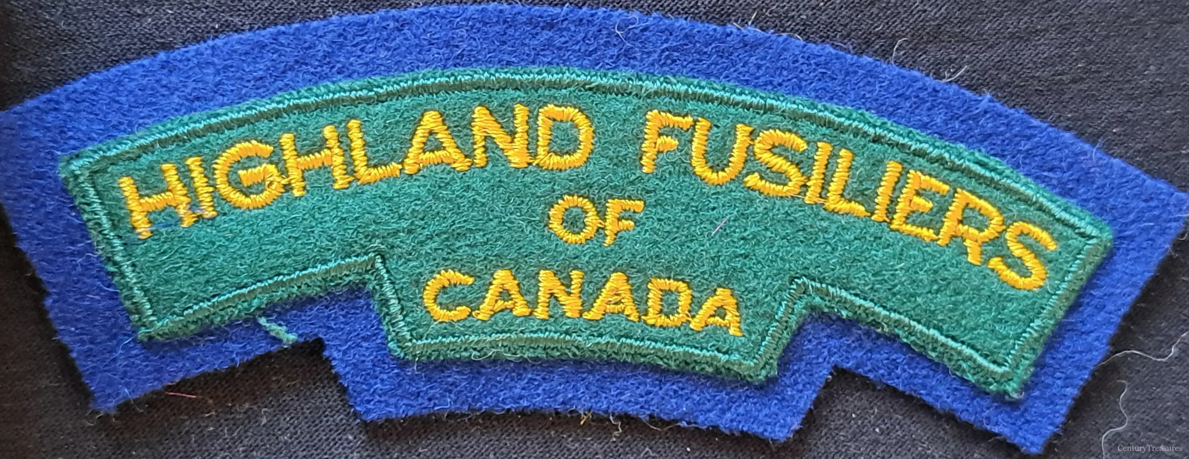Highland Fusiliers of Canada Shoulder Flash