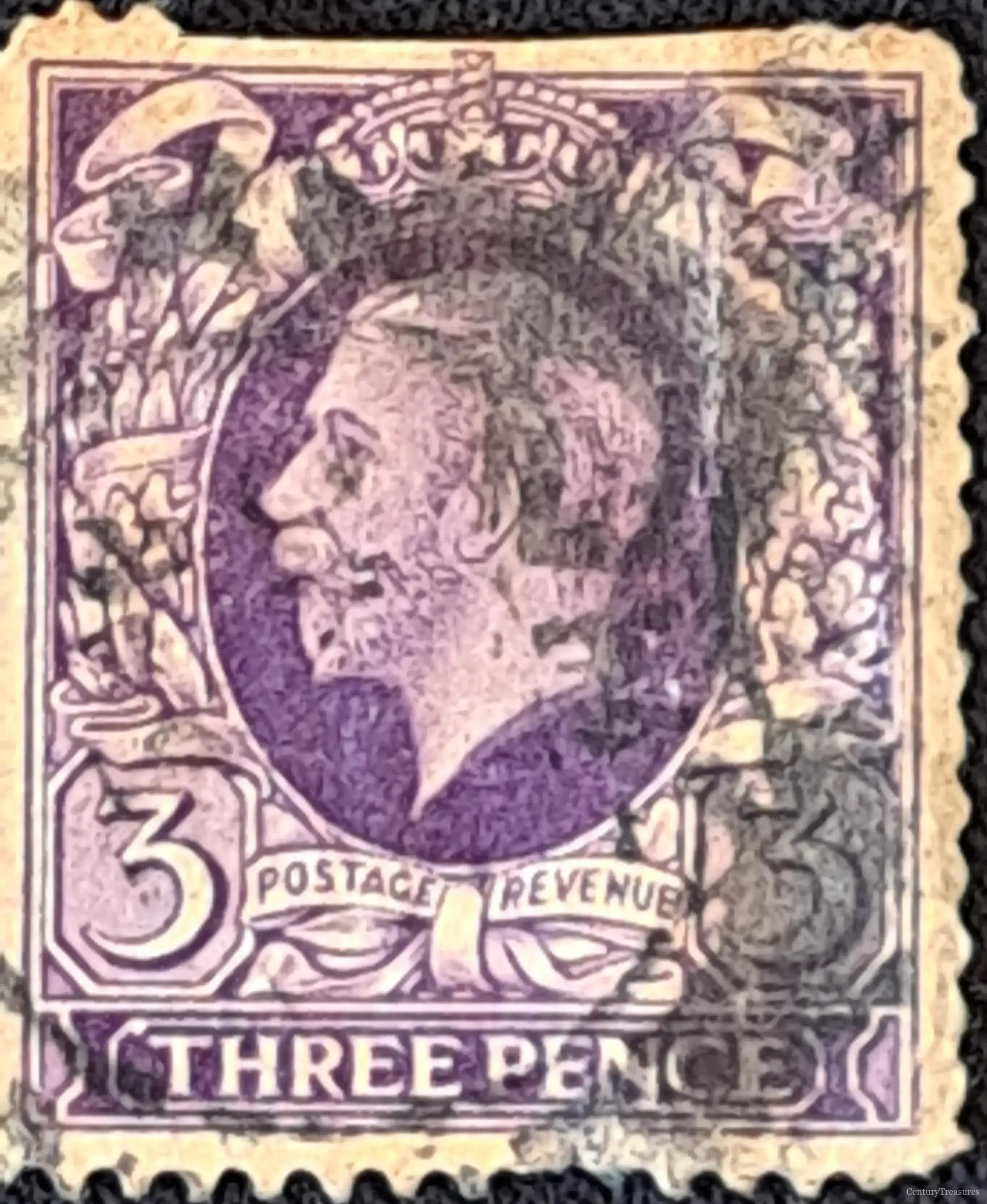 King George V Three Pence Violet