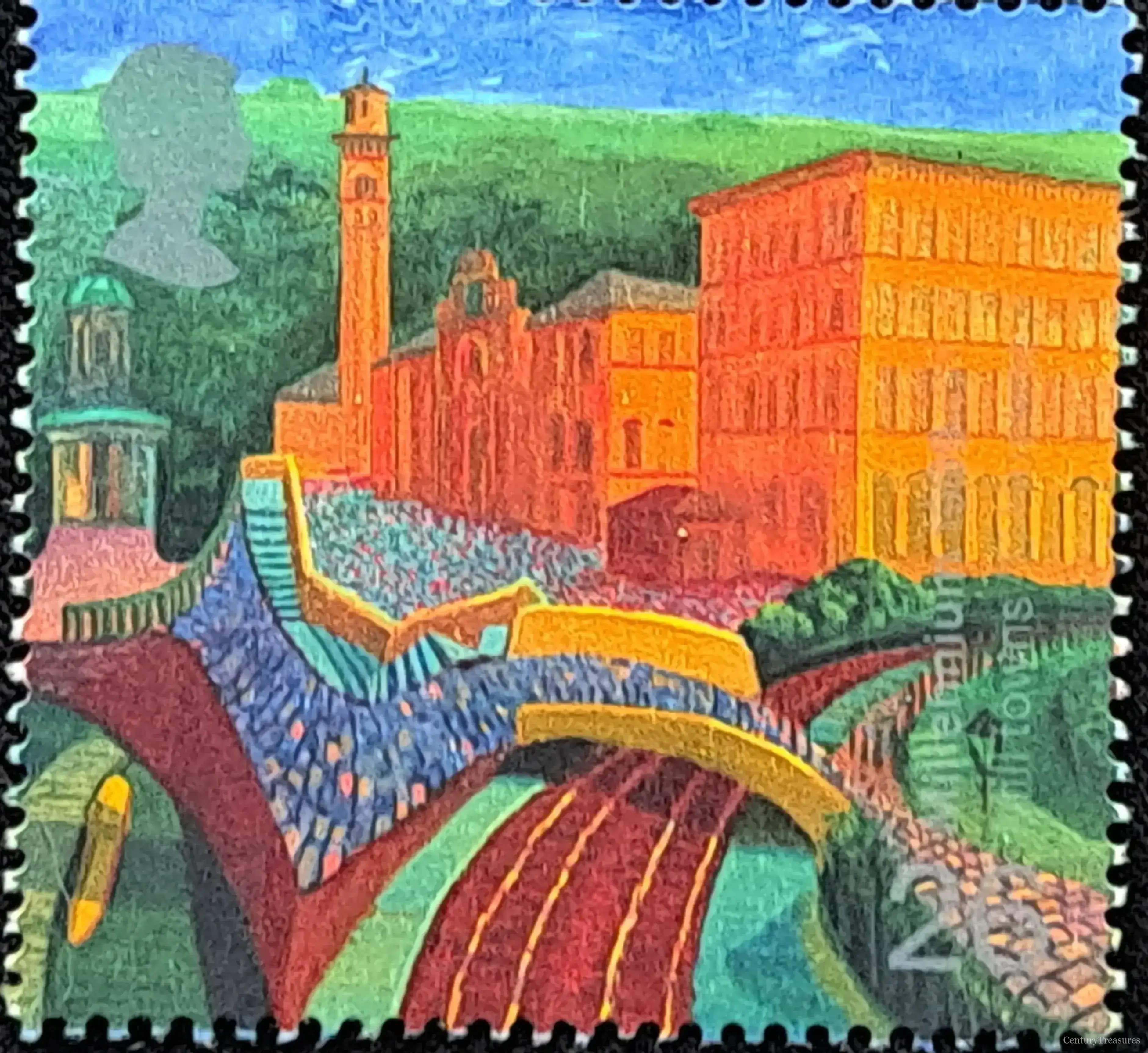 David Hockney "Mill Towns" Royal Mail Millennium