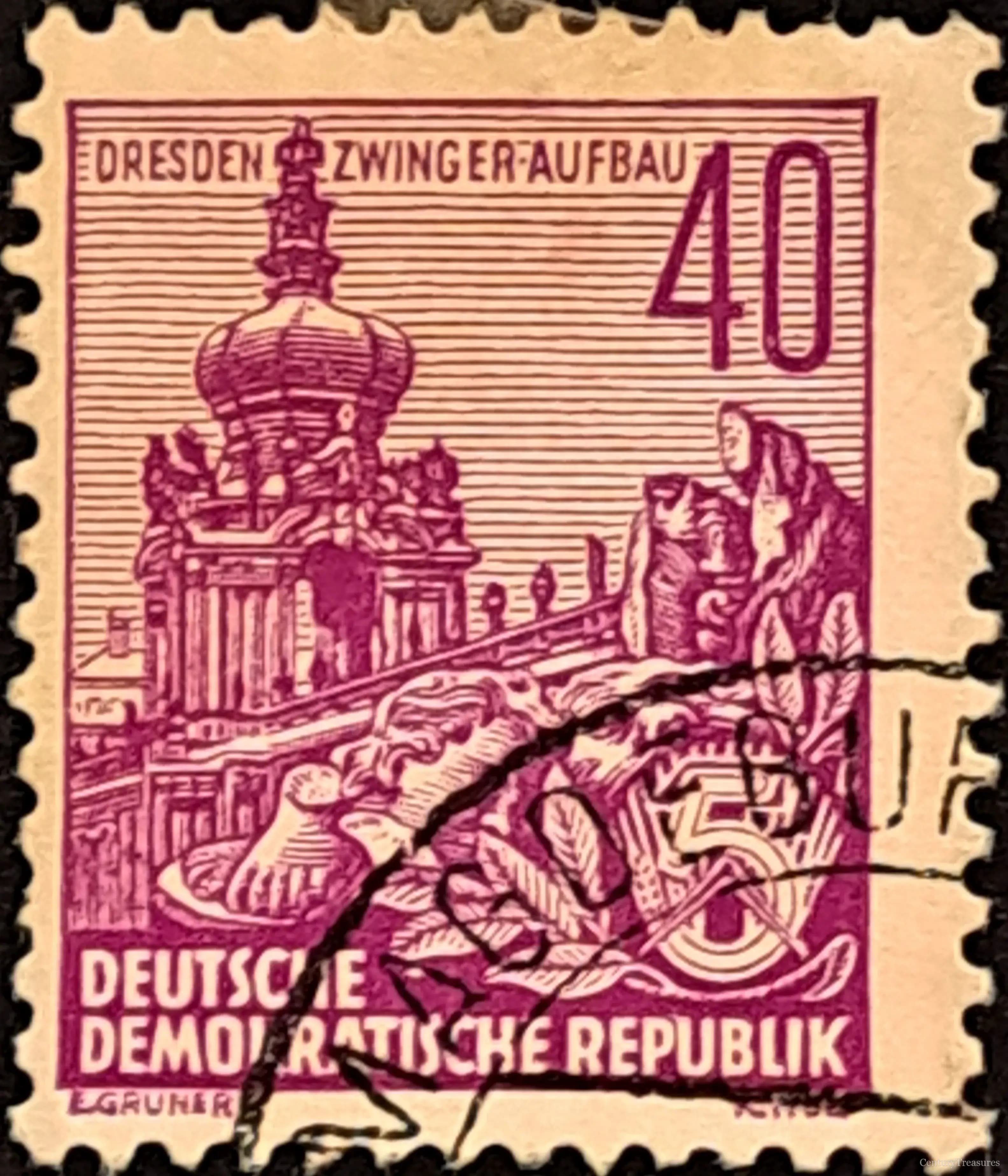 East Germany (DDR) The Redrawn Baroque Gate