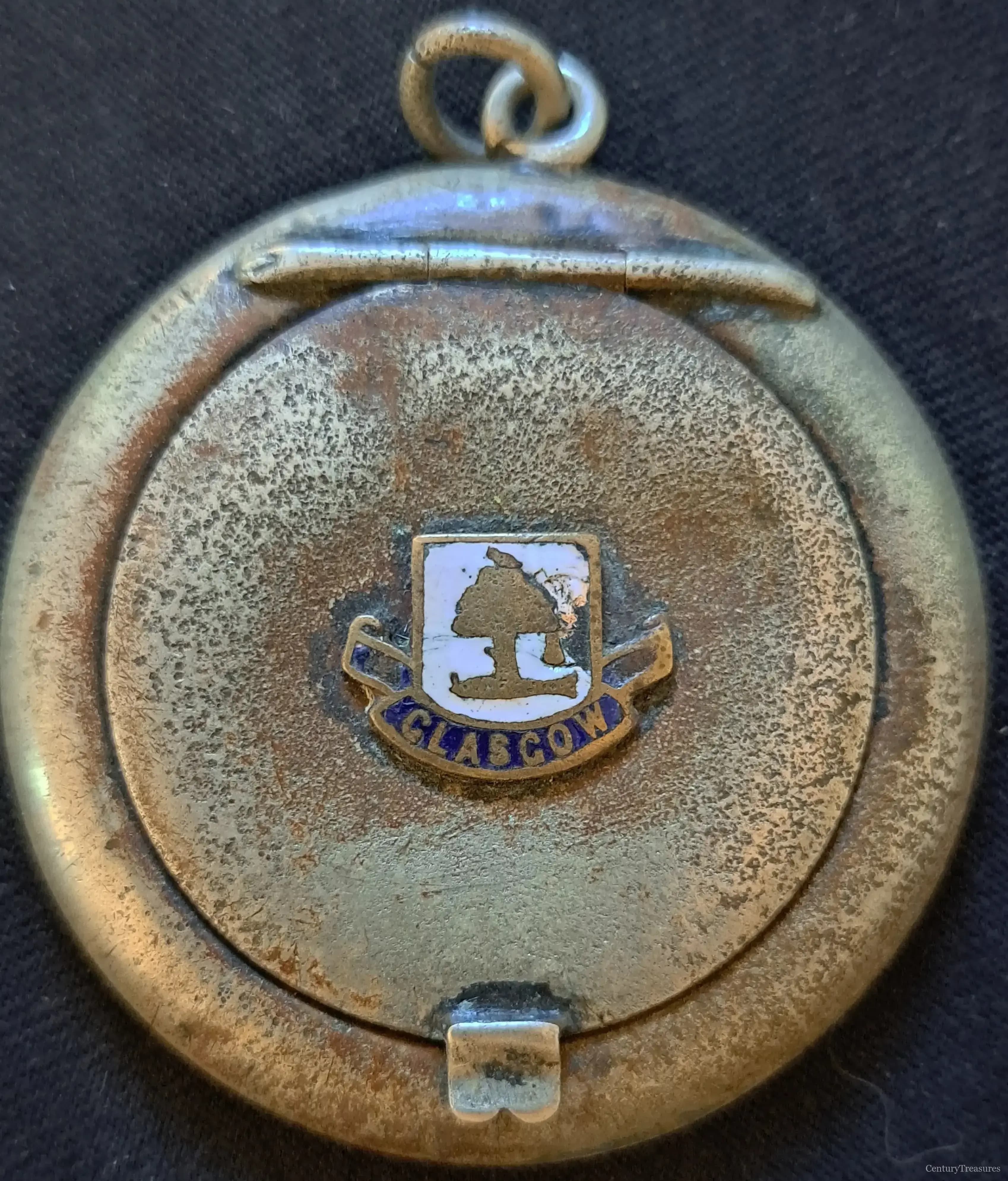 Antique Glasgow Coat of Arms Souvenir Locket