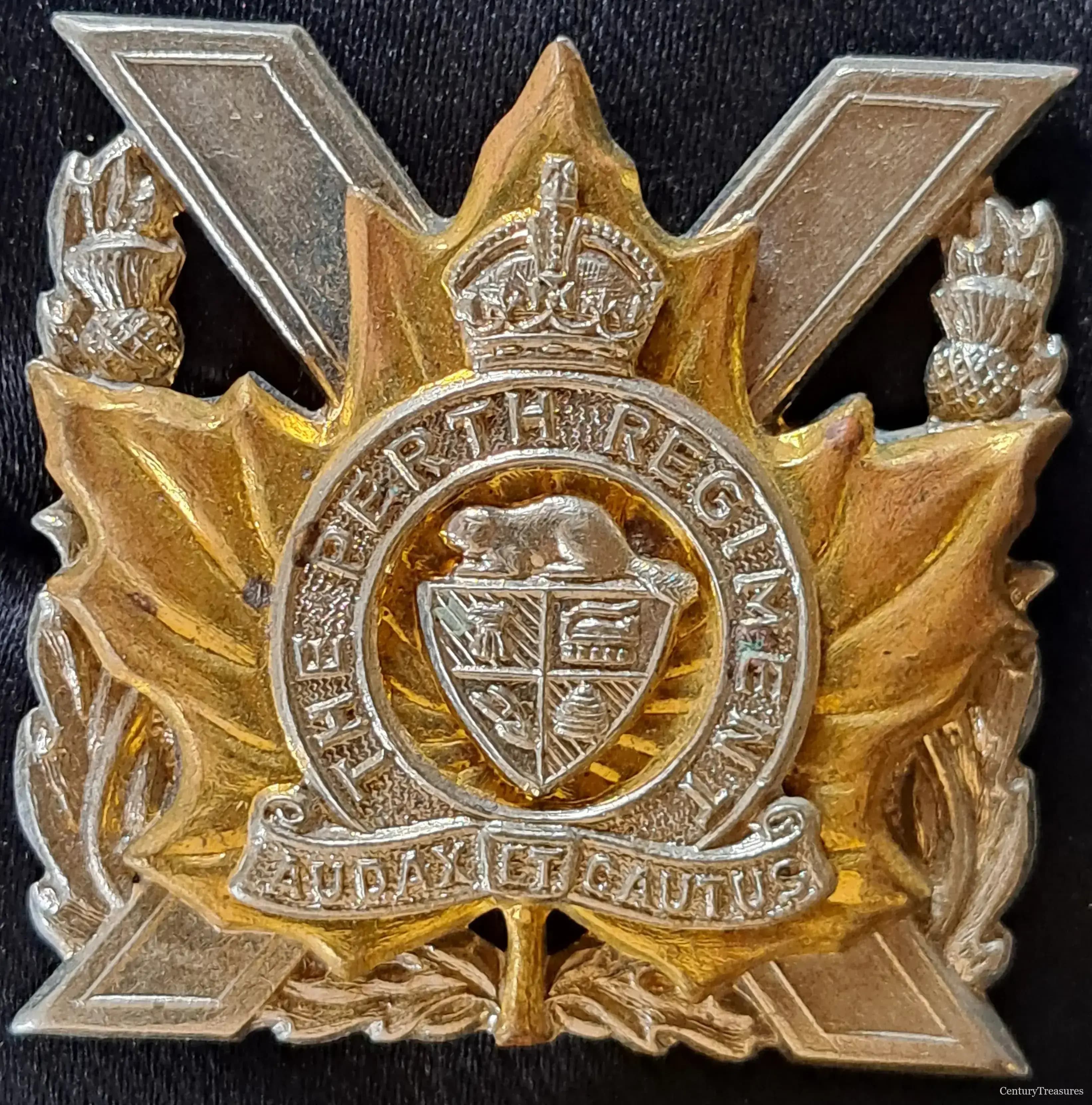 The Perth Regiment Bi-Metal Cap Badge