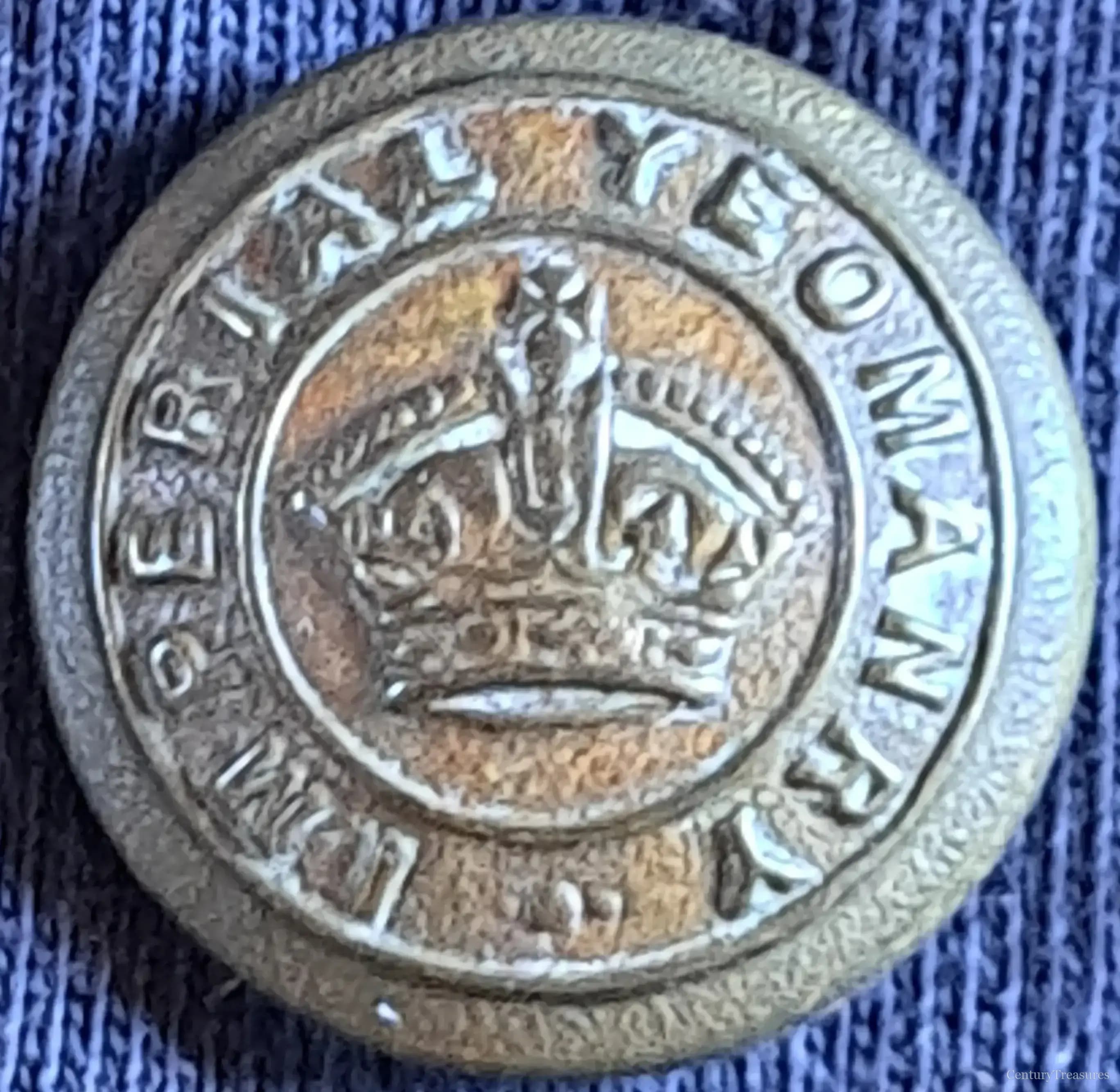 Boer War British Imperial Yeomanry Button