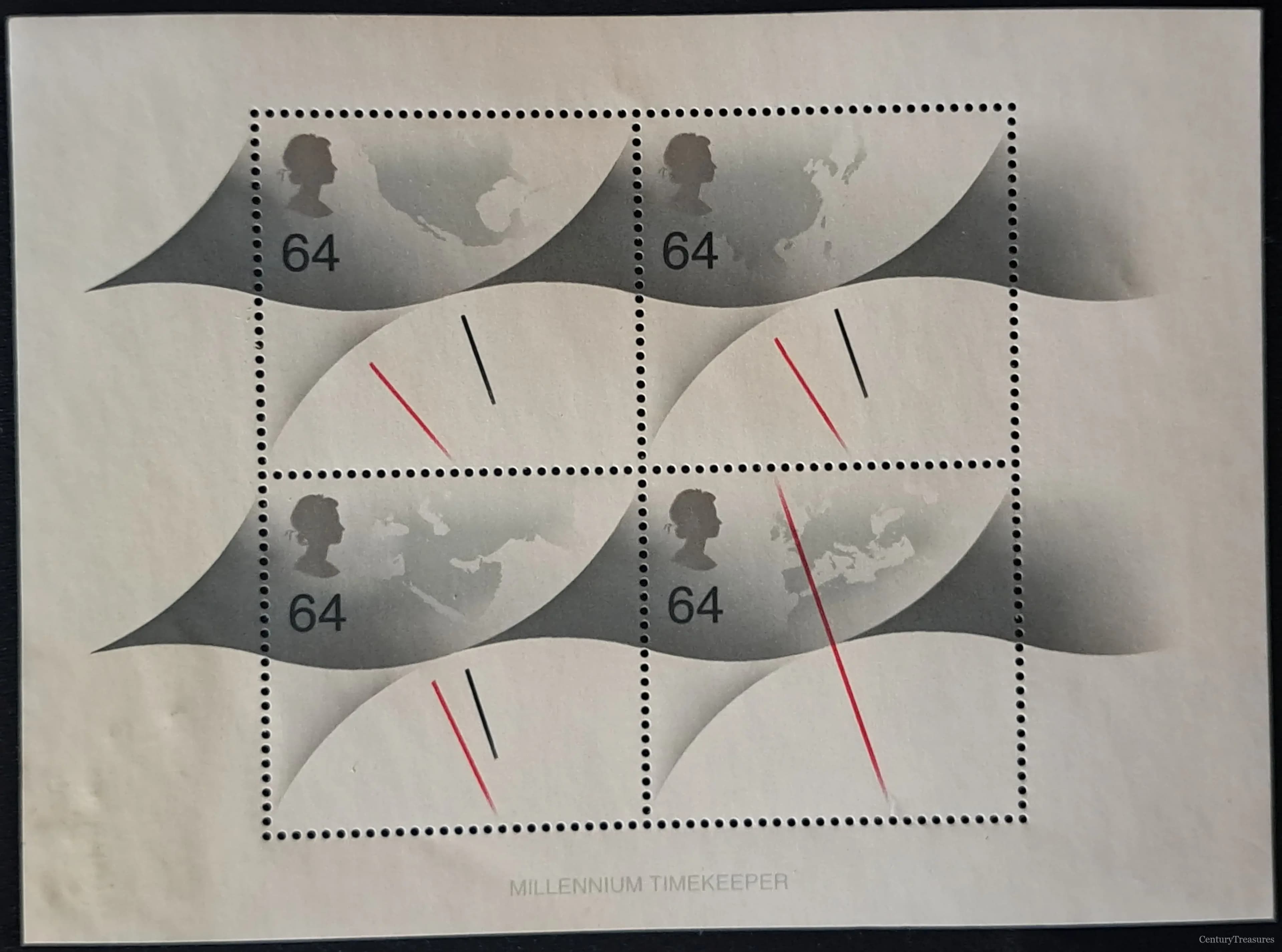 Royal Mail Millennium Timekeeper Miniature Block