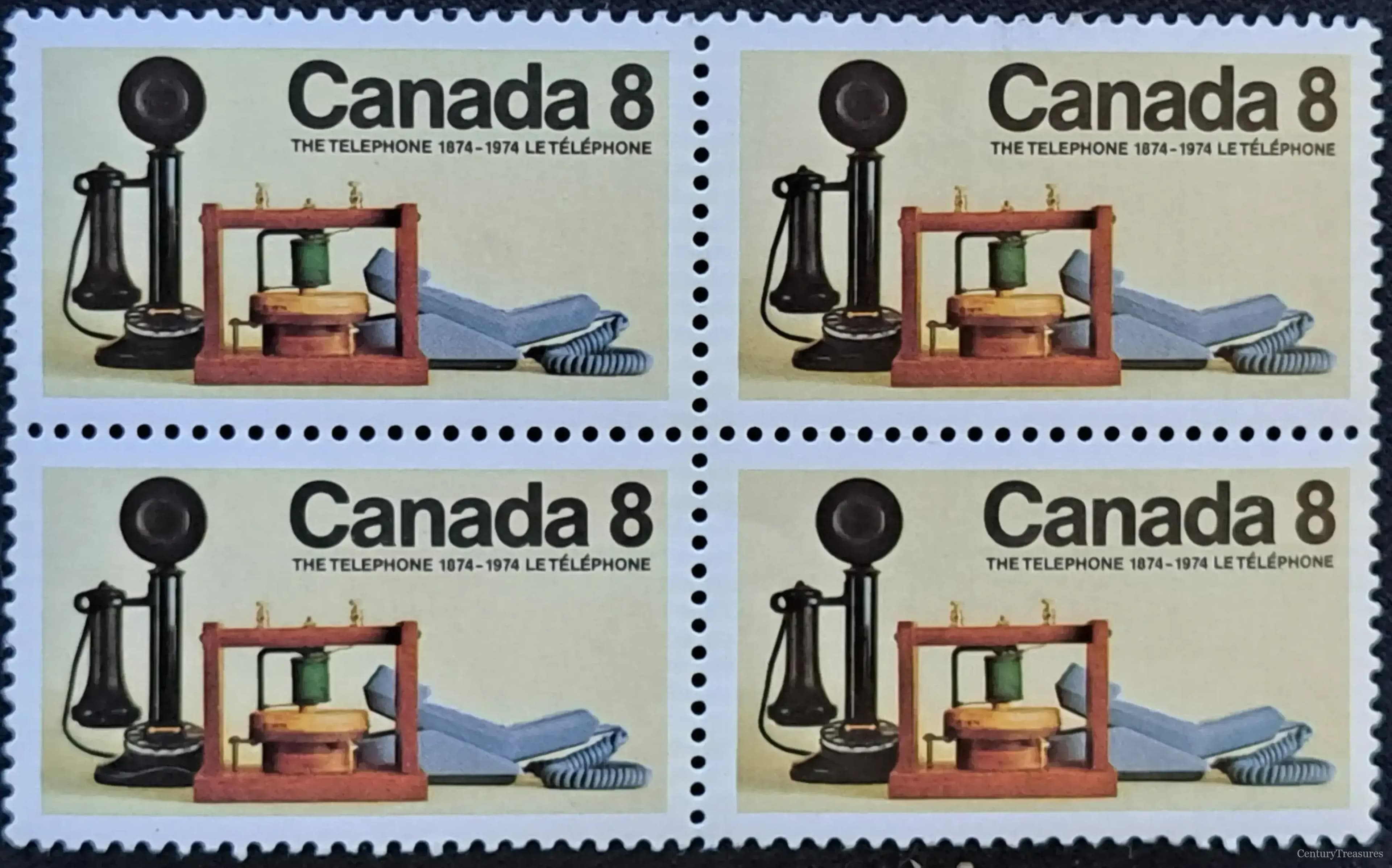 Canada Telephone Centenary Block of Four