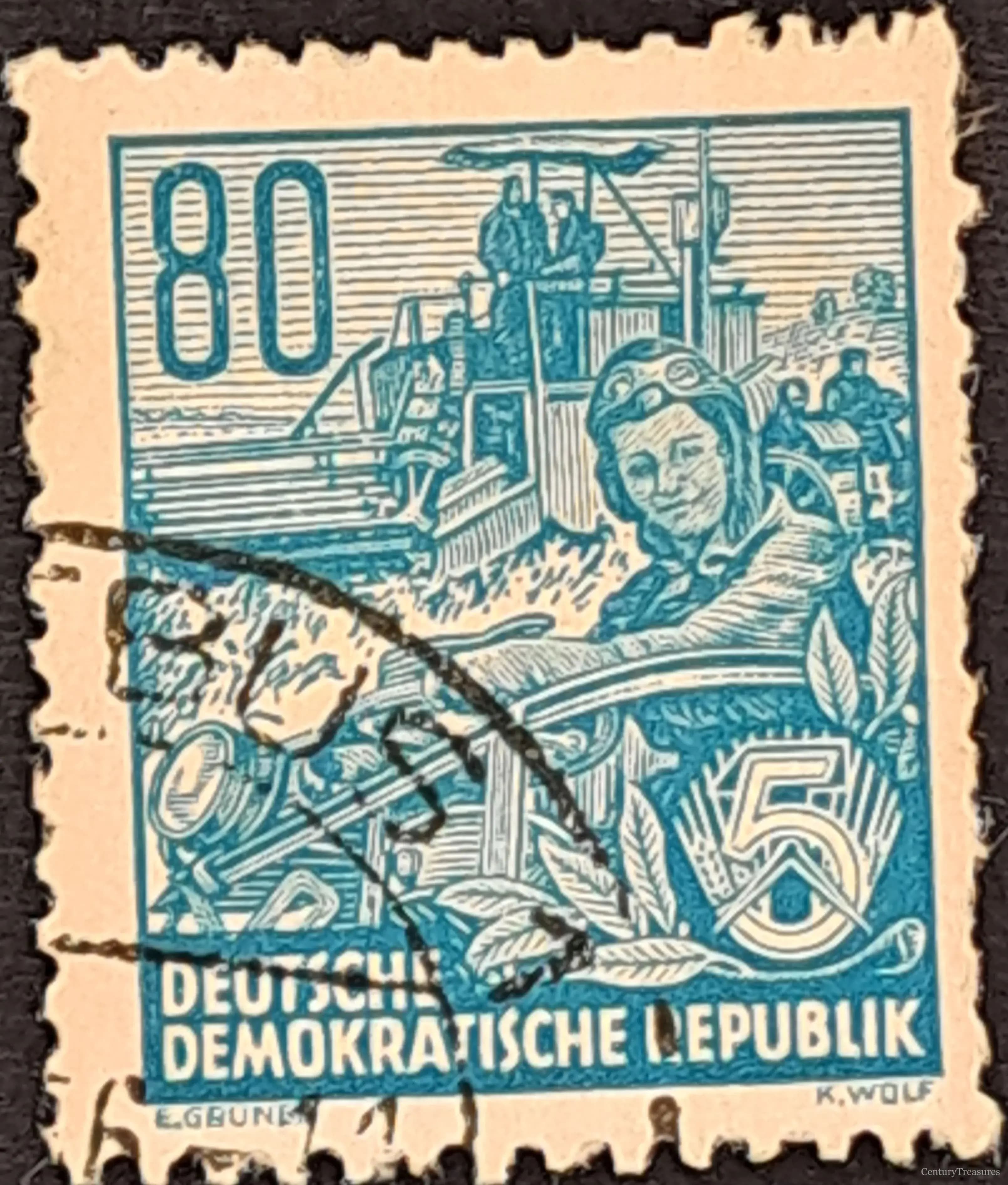 East Germany (DDR) Harvesters of the Cooperative Fields