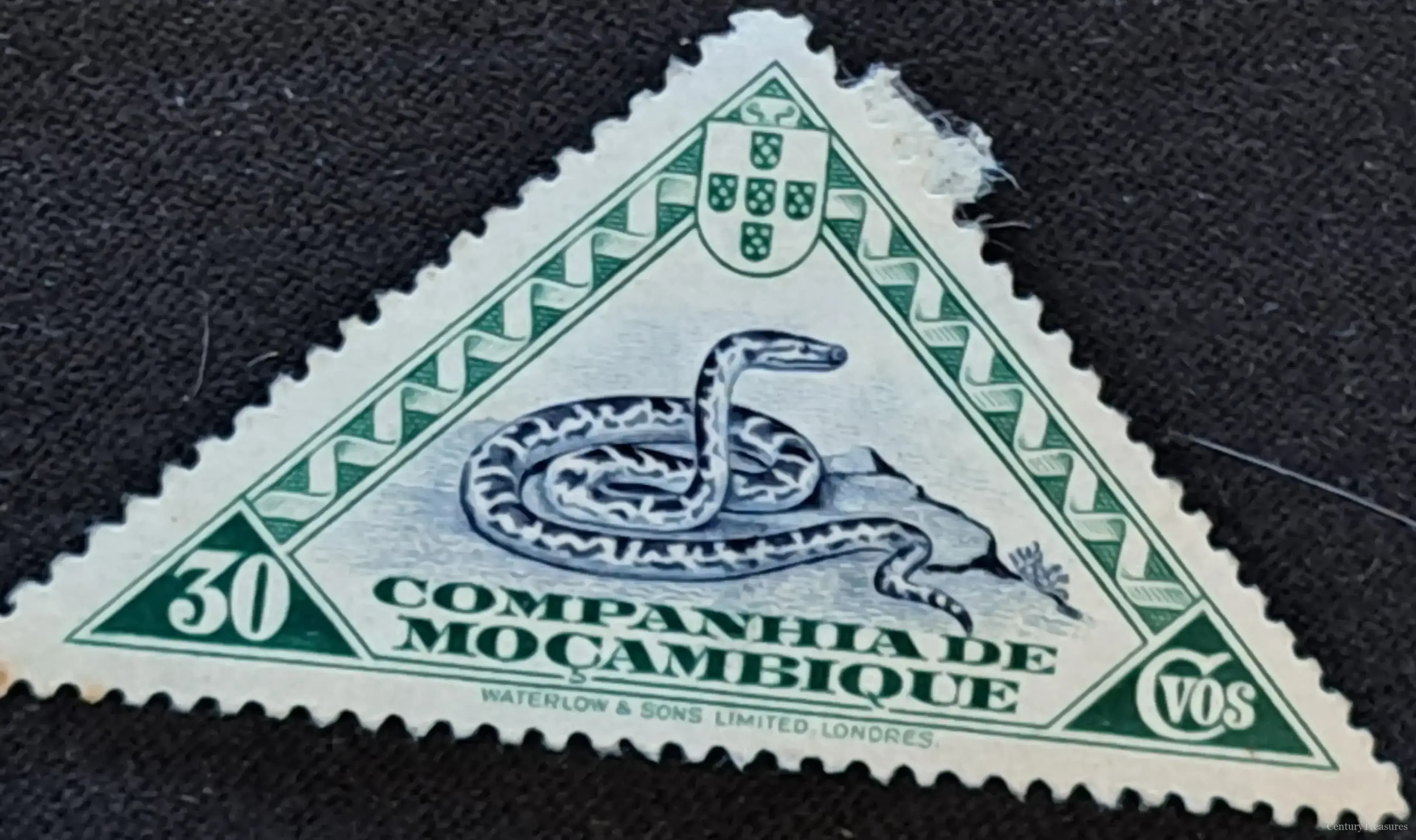 Mozambique Company African Rock Python Stamp