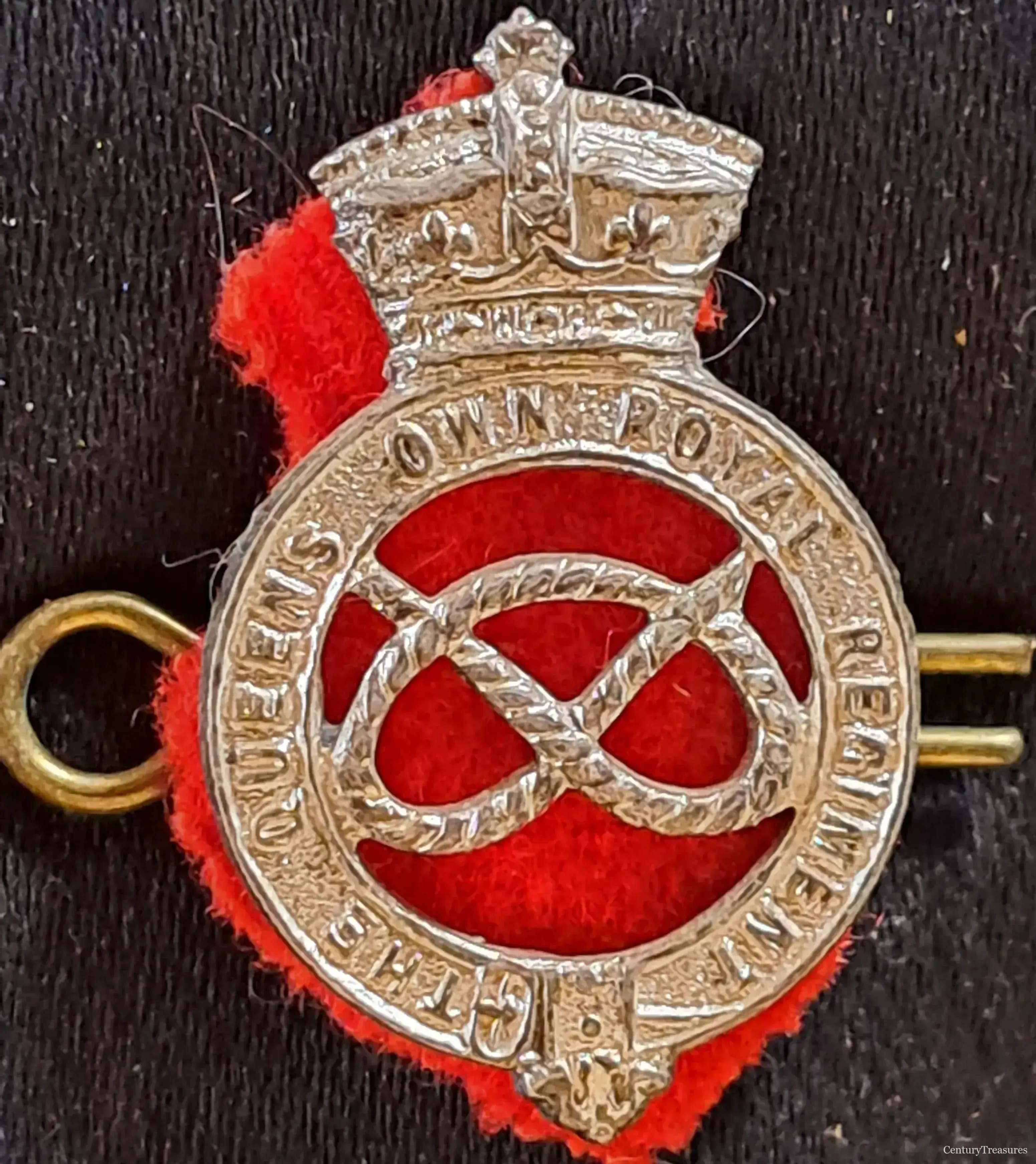 Staffordshire Yeomanry Jubilee Crown Collar Badge