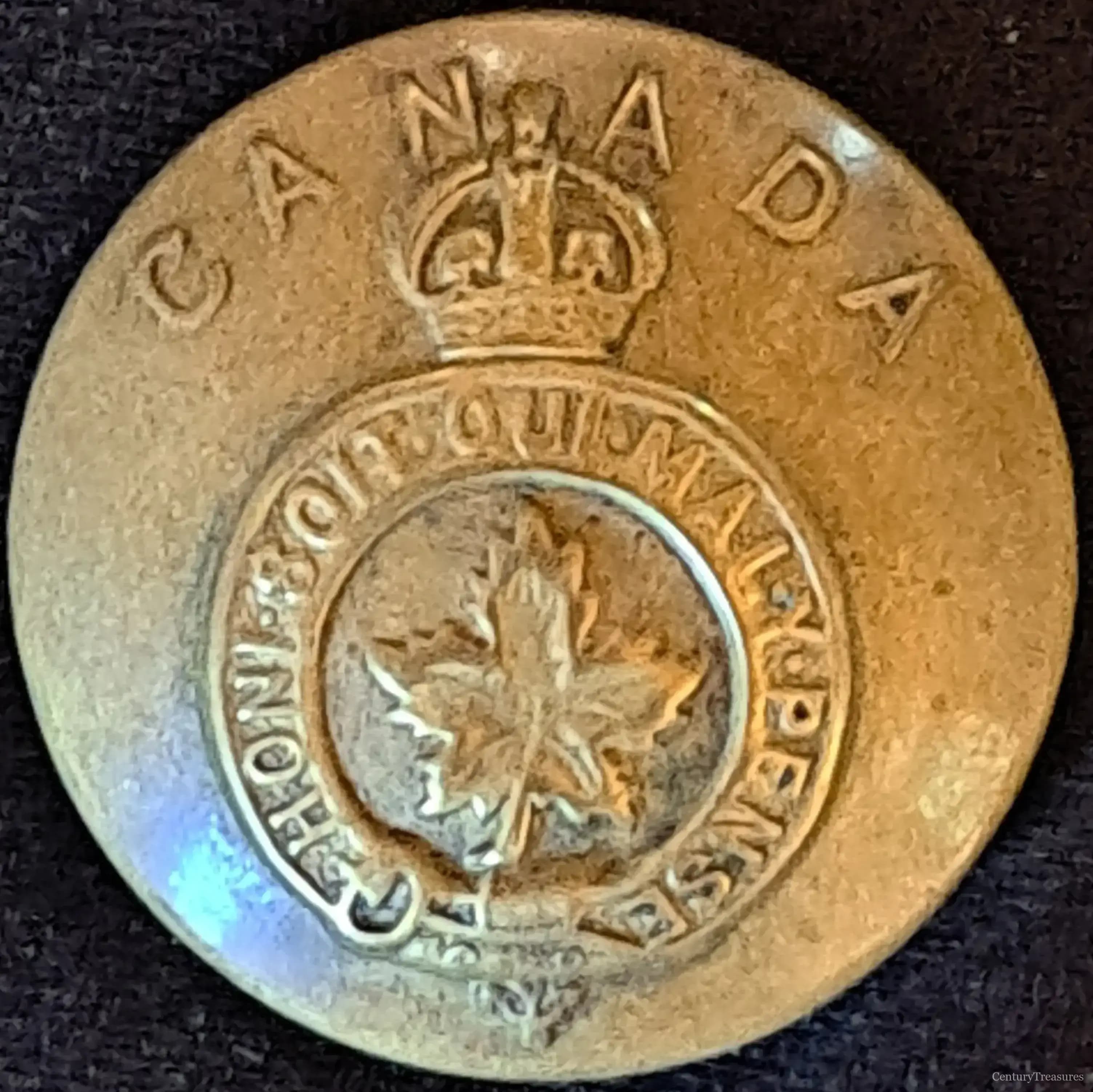 Canadian Army General Service Button