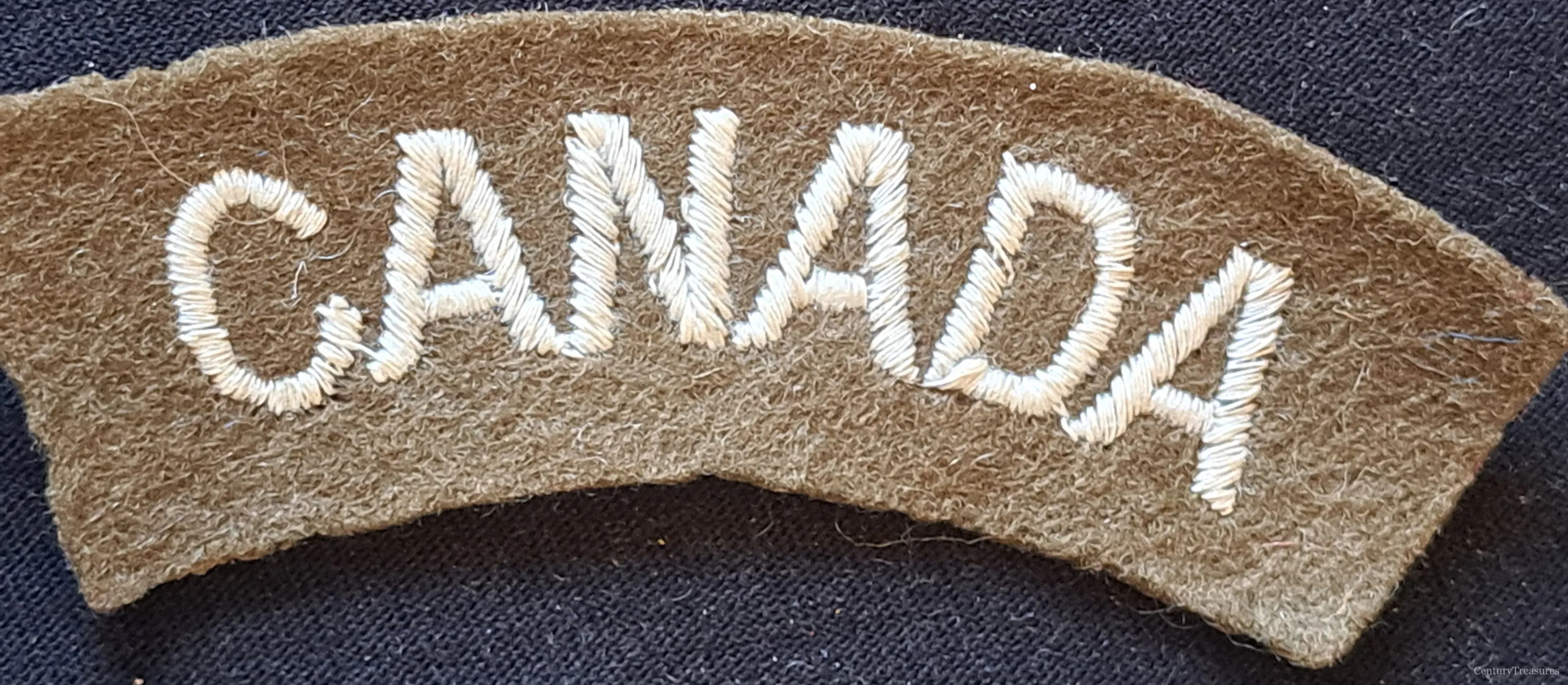WW2 Canadian Army Curved Nationality Flash