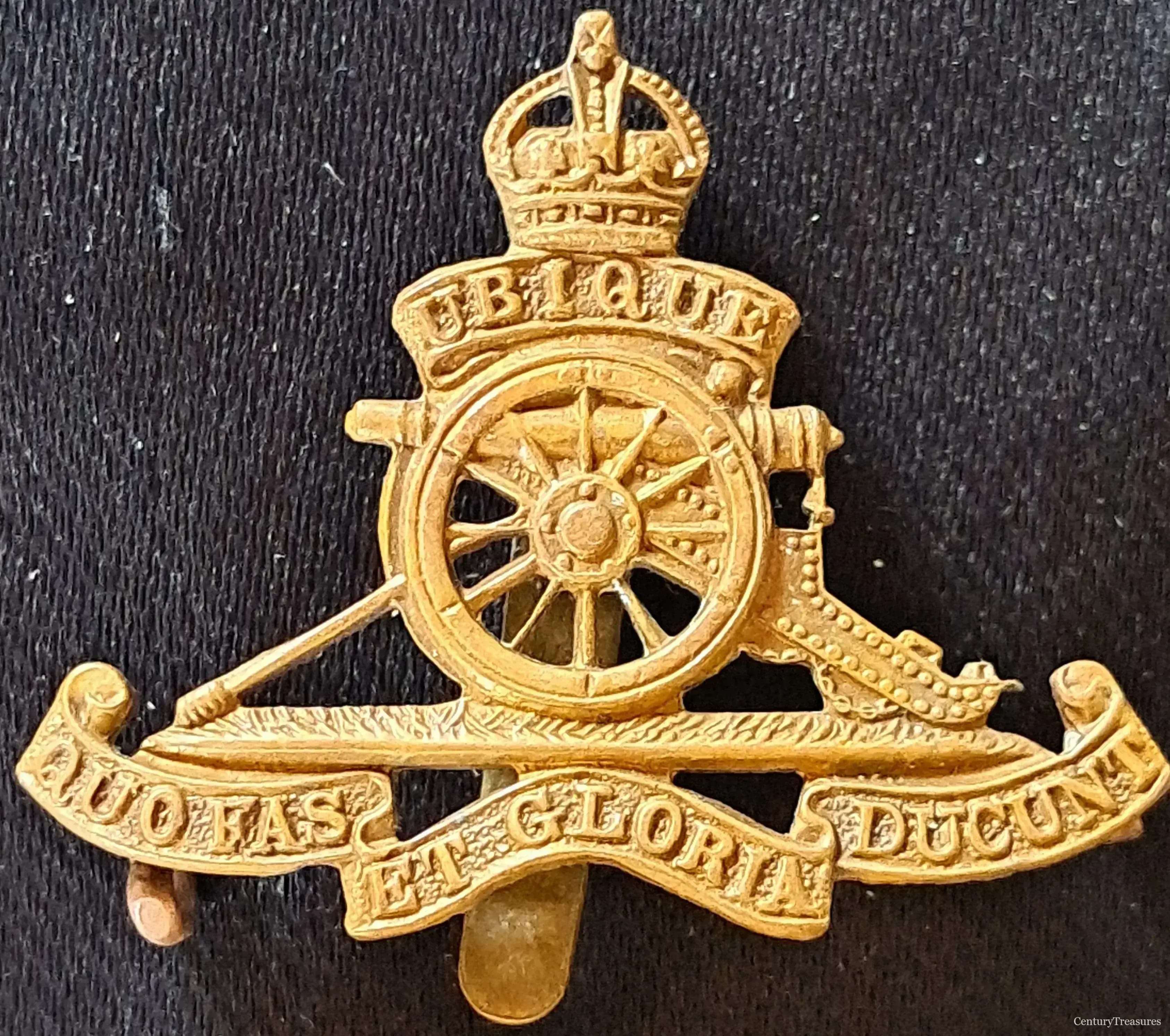 Royal Artillery George VI Cap Badge